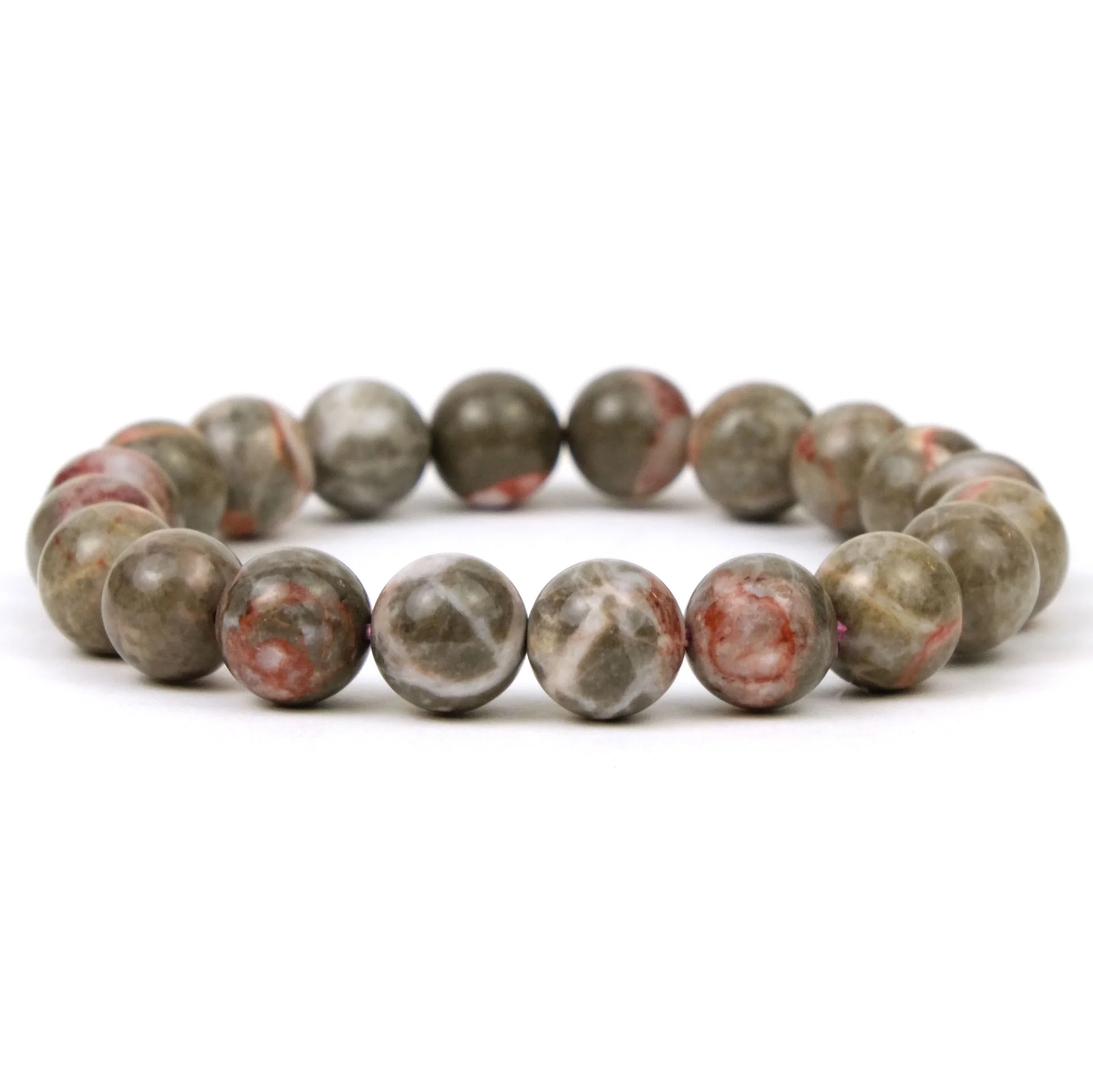 Cinnabar Stretch Bracelet 10mm - Image 2