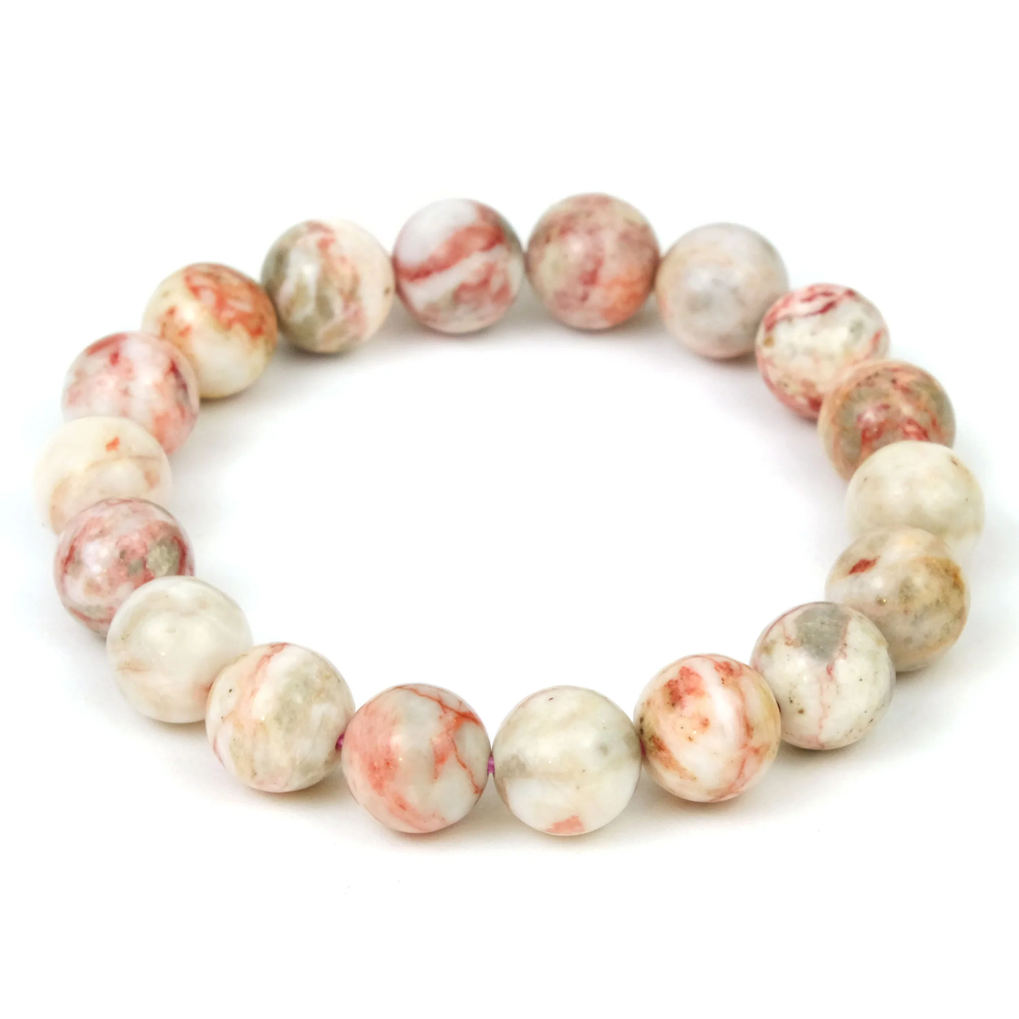 Cinnabar Stretch Bracelet 11mm - Image 2