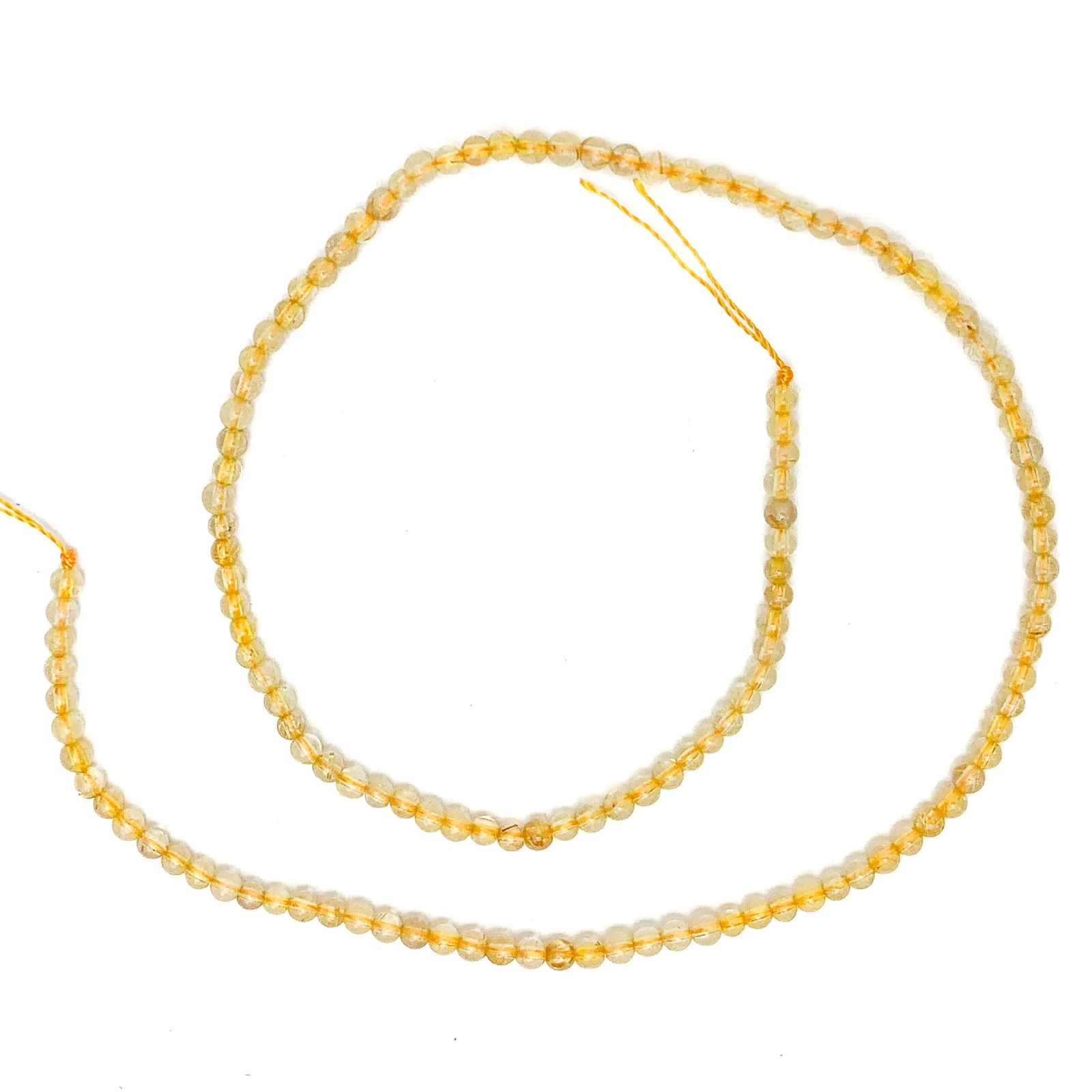 Citrine 3.5mm Smooth Rounds Bead Strand - Image 2