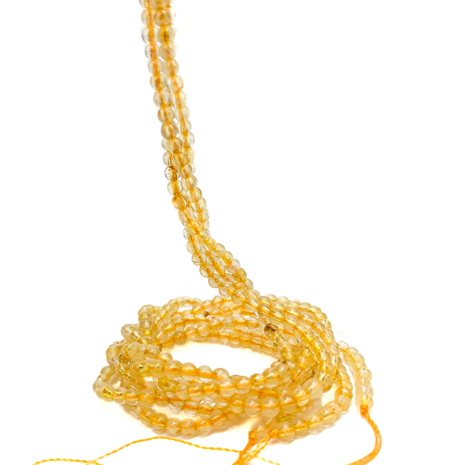 Citrine 3.5mm Smooth Rounds Bead Strand - Image 3