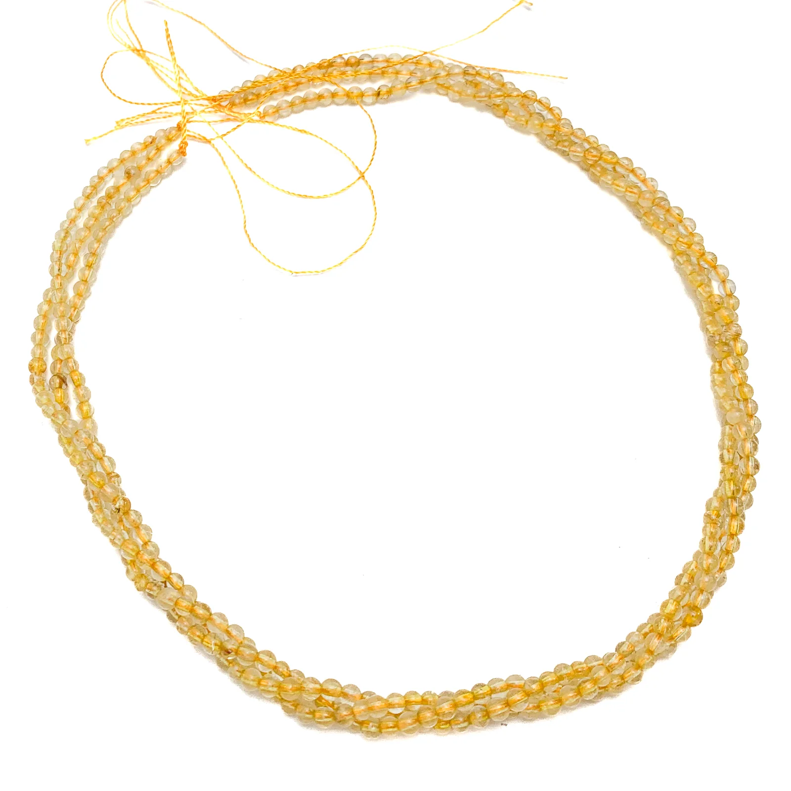 Citrine 3.5mm Smooth Rounds Bead Strand - Image 4