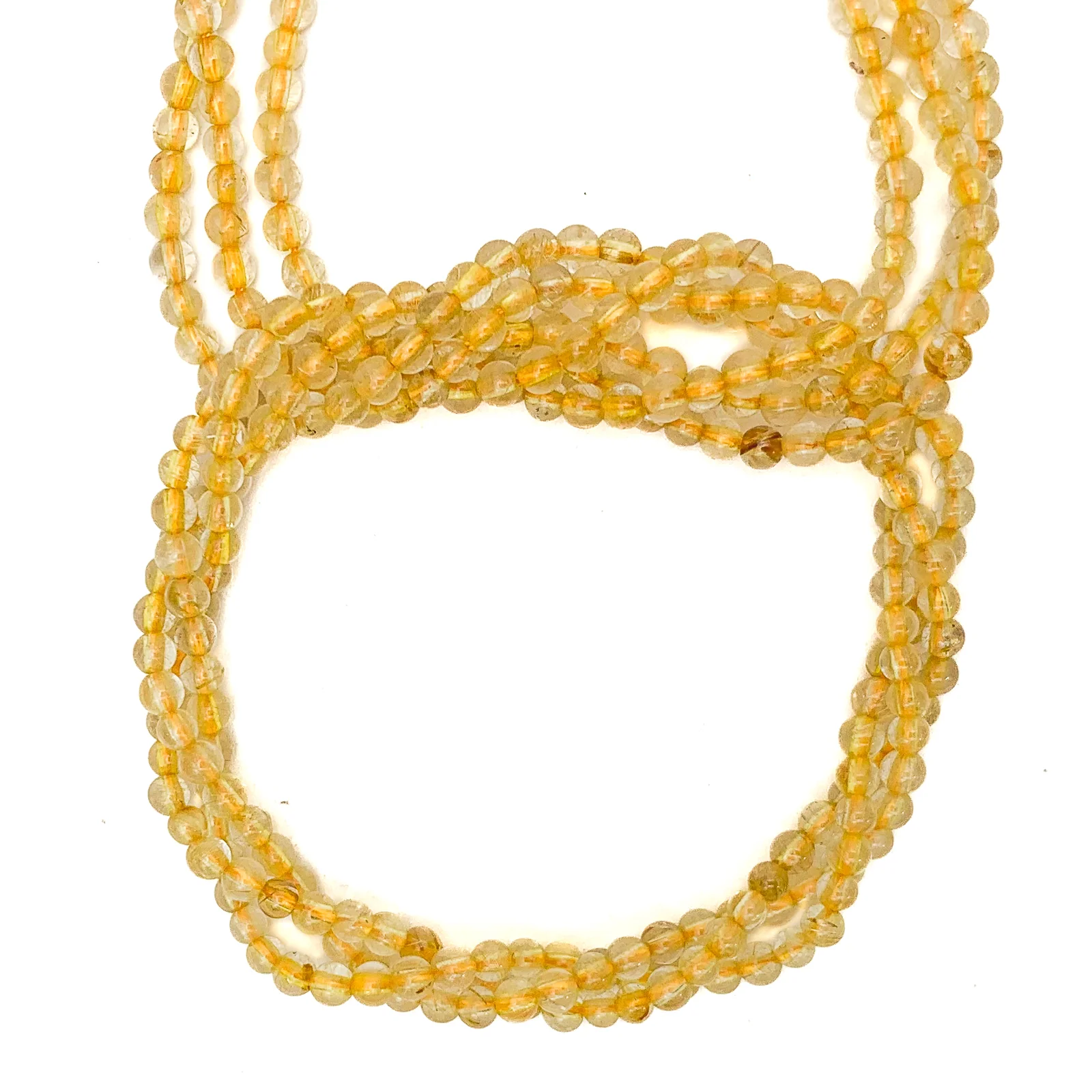Citrine 3.5mm Smooth Rounds Bead Strand - Image 5