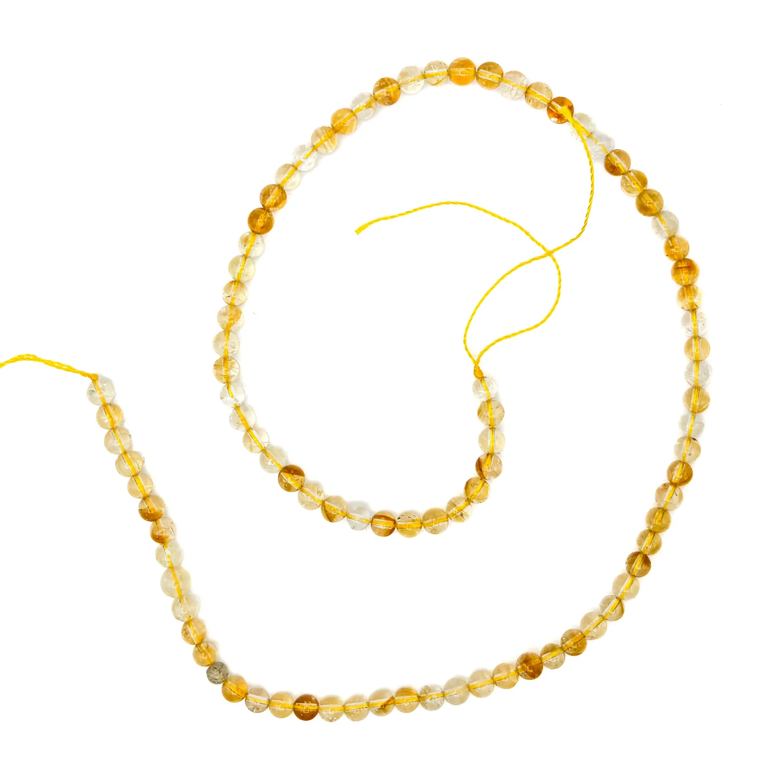 Citrine 4mm Smooth Rounds Bead Strand - Image 2