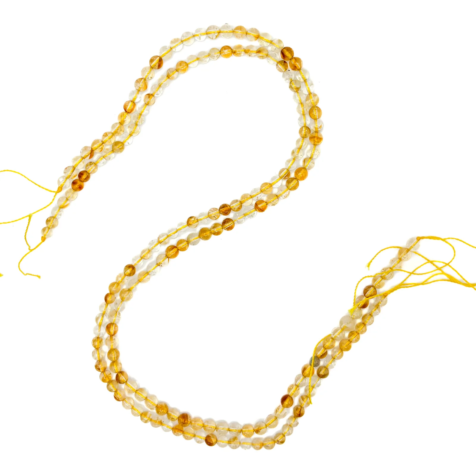 Citrine 4mm Smooth Rounds Bead Strand - Image 3