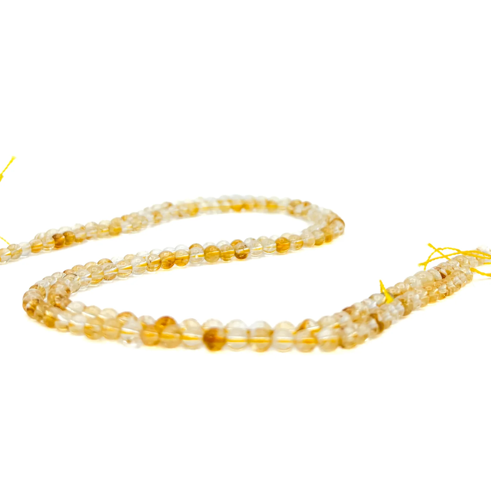 Citrine 4mm Smooth Rounds Bead Strand - Image 4