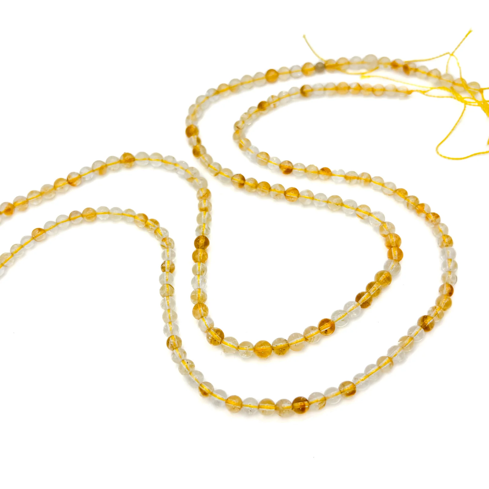 Citrine 4mm Smooth Rounds Bead Strand - Image 5