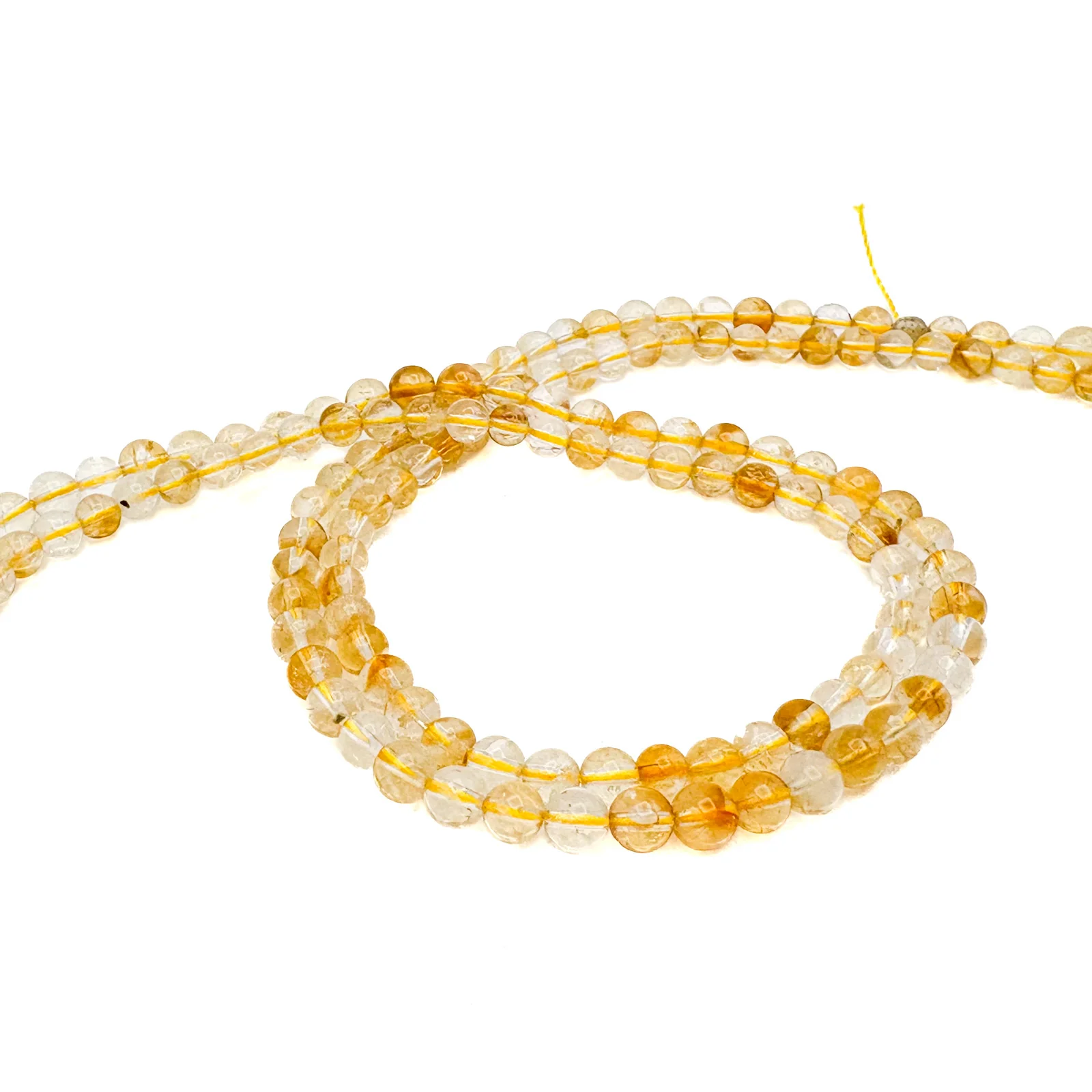 Citrine 4mm Smooth Rounds Bead Strand - Image 7