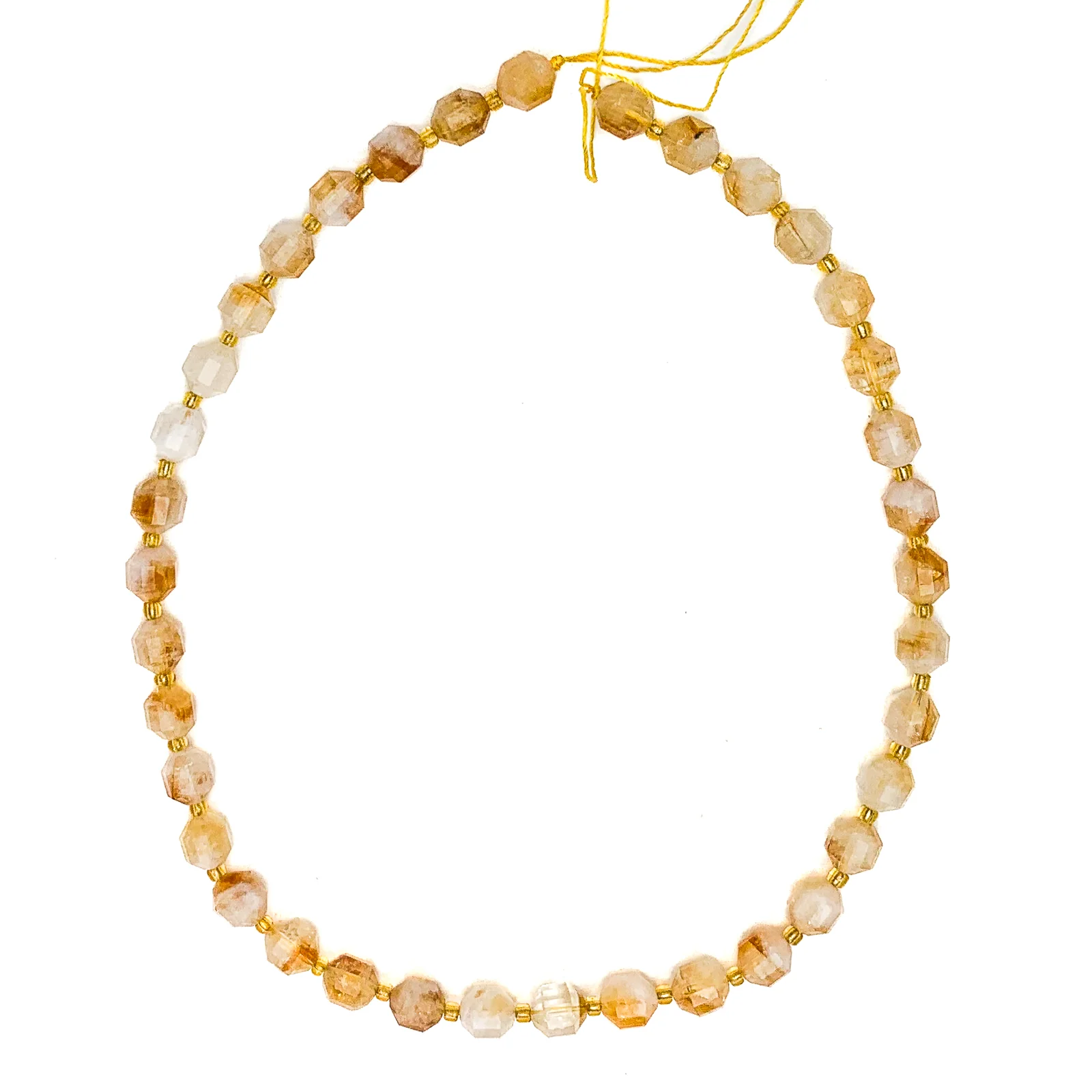Citrine 7mm Faceted Drums Bead Strand - Image 2