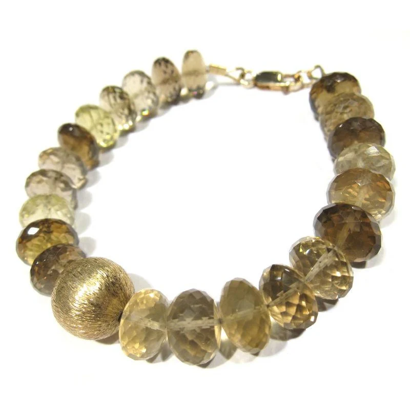 Citrine Bracelet with Gold Plate Lobster Claw Clasp - Image 3