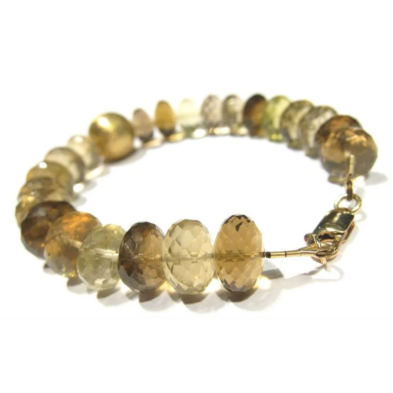 Citrine Bracelet with Gold Plate Lobster Claw Clasp - Image 4