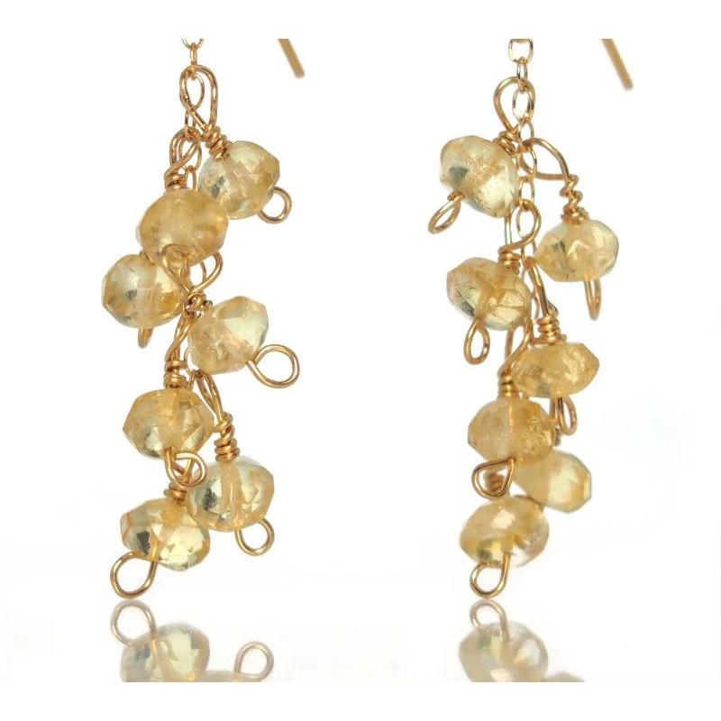 Citrine Earrings with Gold Filled French Ear Wires - Image 2