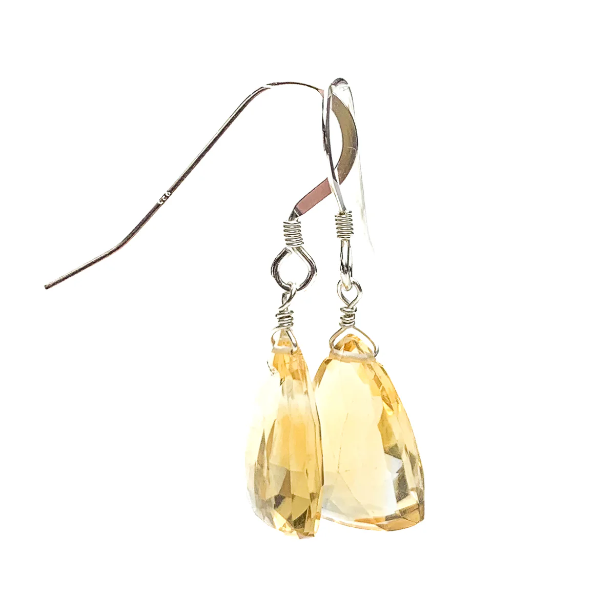 Citrine Earrings With Sterling Silver French Earwires - Image 2