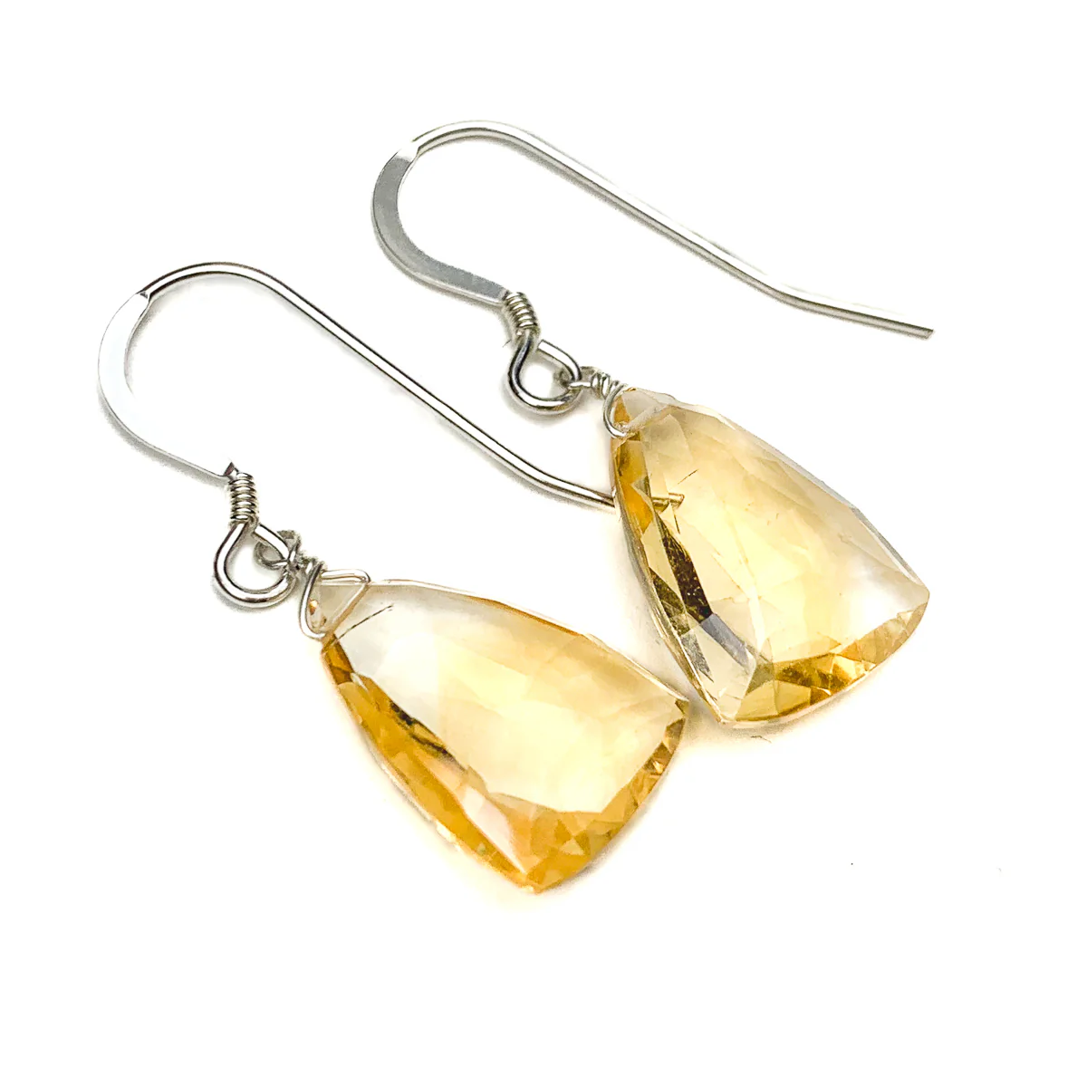 Citrine Earrings With Sterling Silver French Earwires - Image 3
