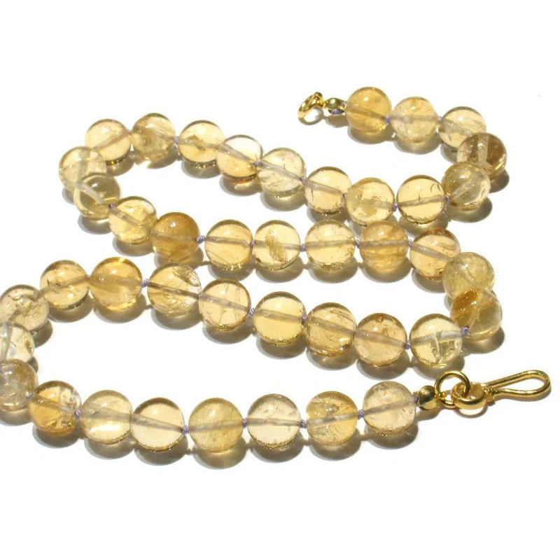 Citrine Necklace with Gold Plated Hook Clasp - Image 2