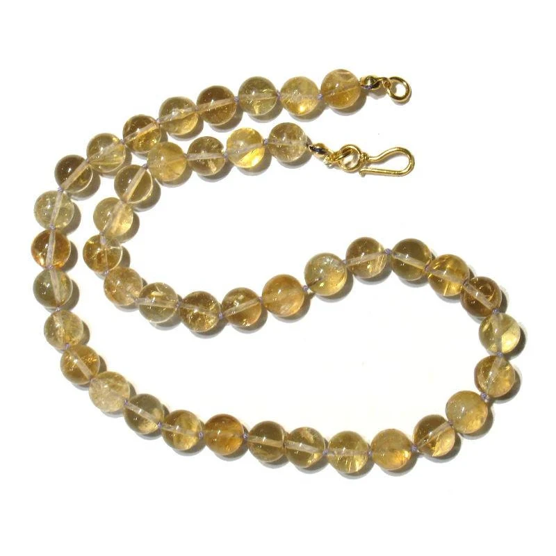 Citrine Necklace with Gold Plated Hook Clasp - Image 3