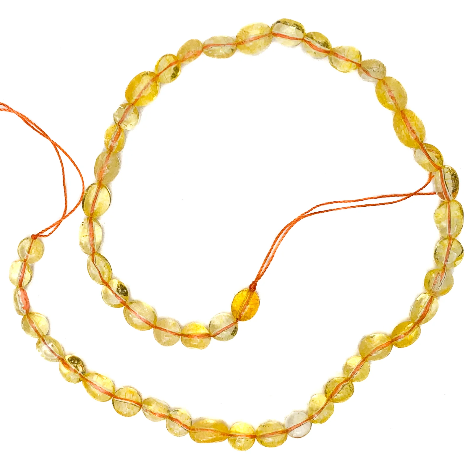 Citrine Small Smooth Pebbles Bead Strand - Image 2