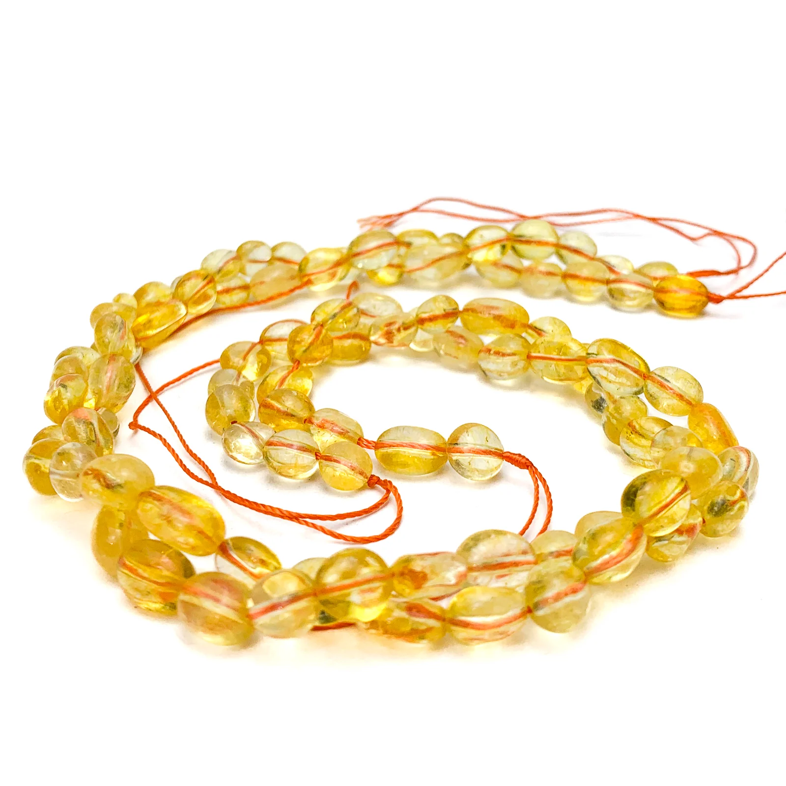 Citrine Small Smooth Pebbles Bead Strand - Image 4