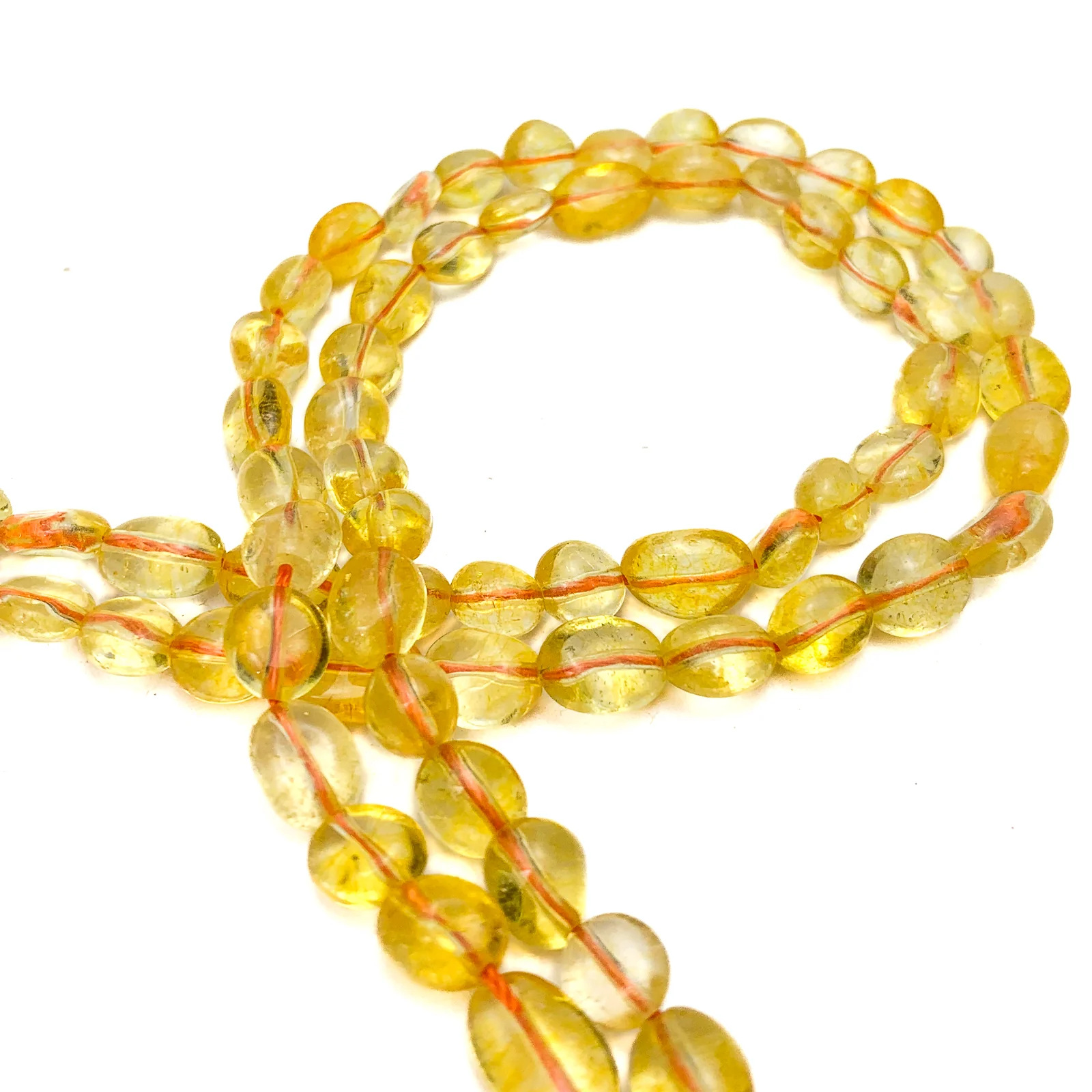 Citrine Small Smooth Pebbles Bead Strand - Image 5