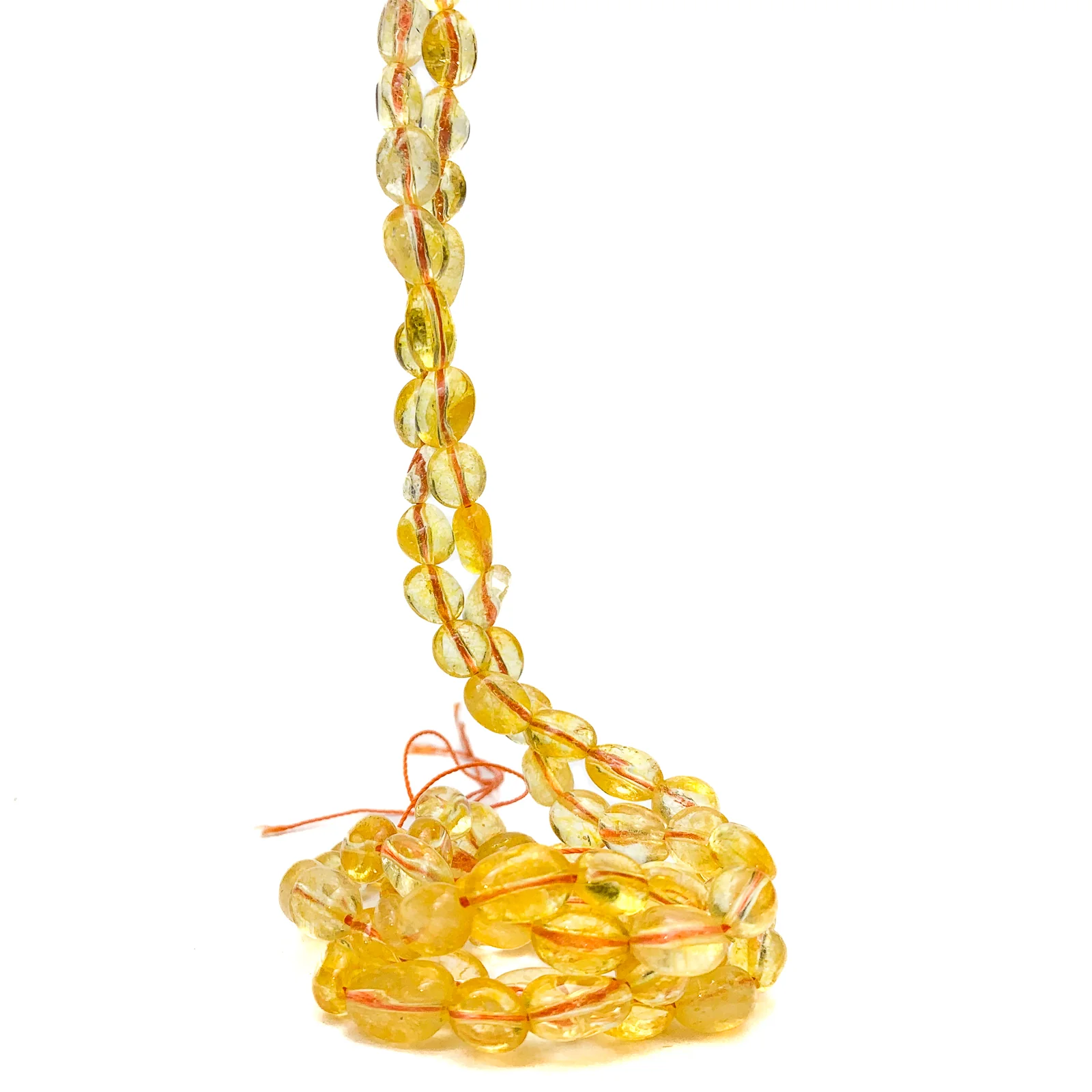 Citrine Small Smooth Pebbles Bead Strand - Image 6