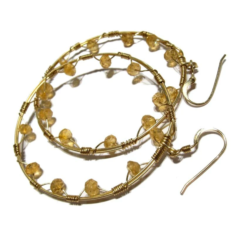 Citrine Earrings with Gold Filled Earwires - Image 2