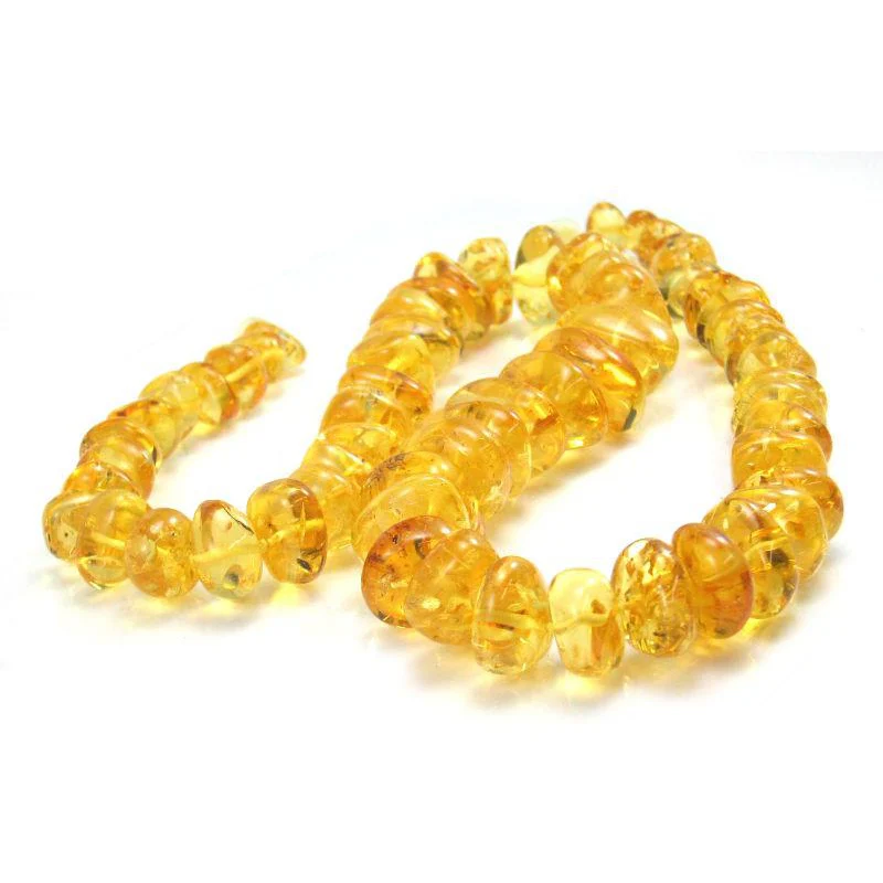 Clear Sunshine Perfection Yellow Amber Nuggets Strand/Necklace - Image 2