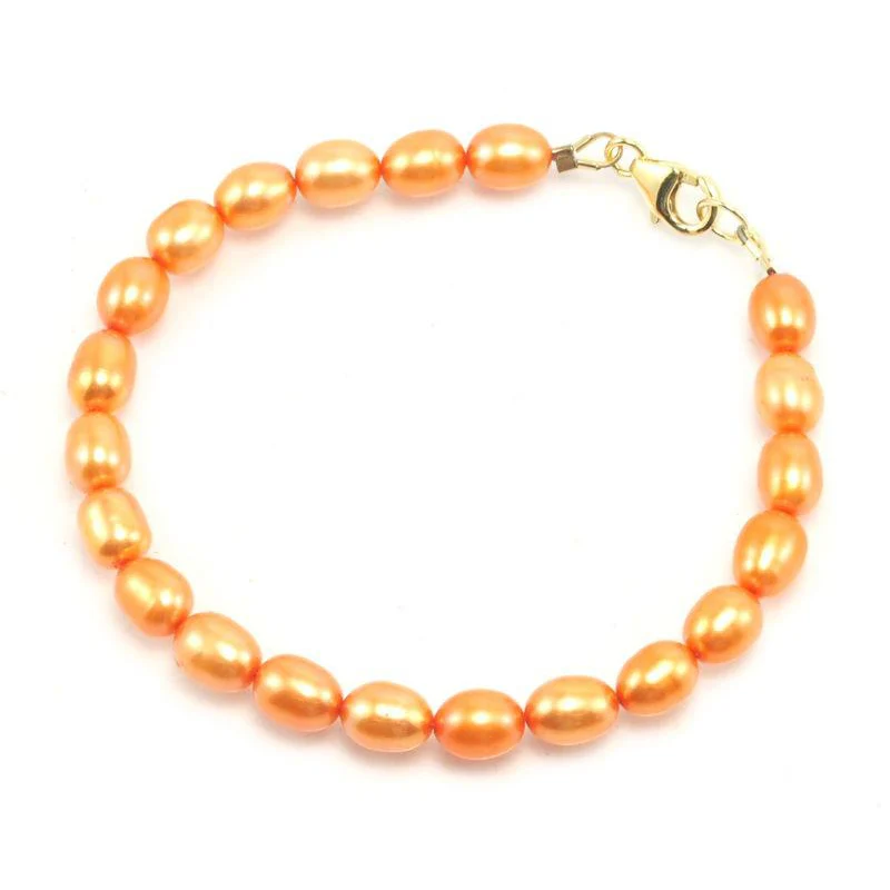 Clementine Fresh Water Pearl Bracelet With Gold Filled Trigger Clasp 3 - Image 2