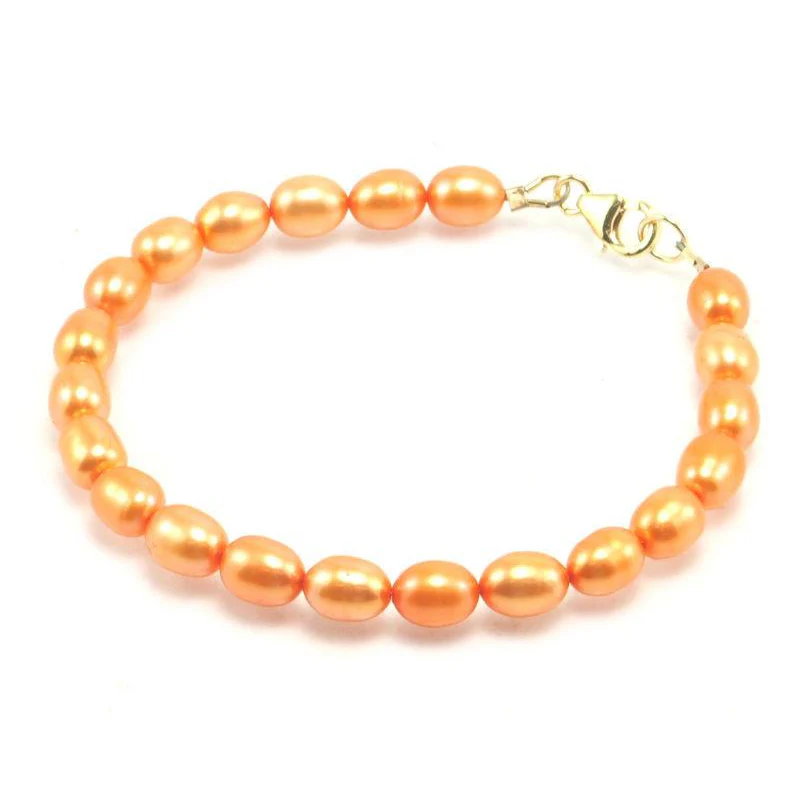 Clementine Fresh Water Pearl Bracelet With Gold Filled Trigger Clasp 3 - Image 3