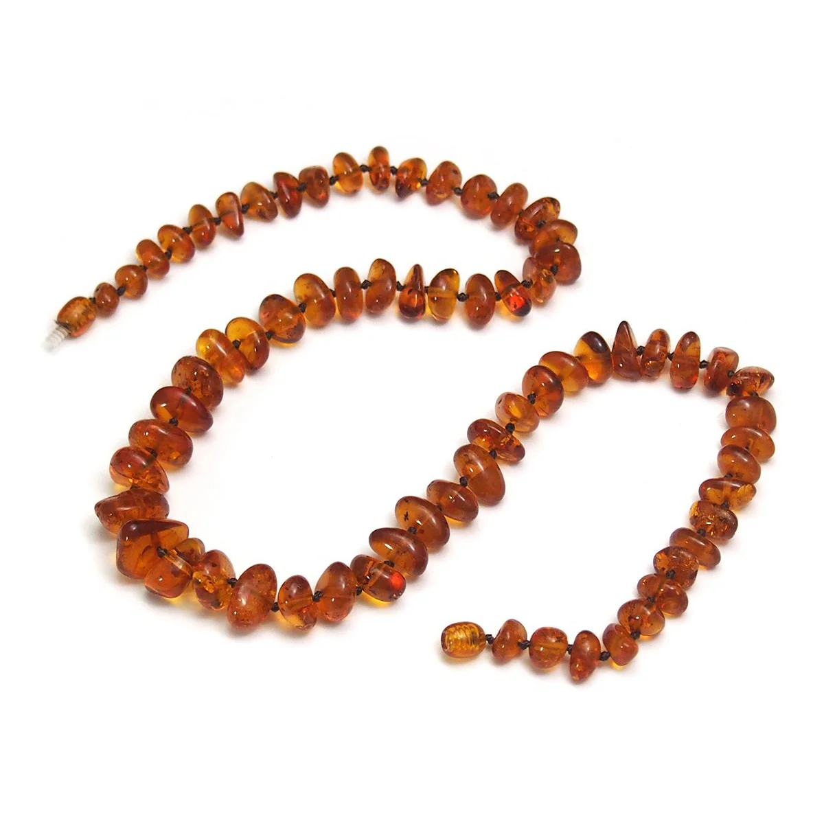 Cognac Amber Natural Nuggets Necklace/Strand - Image 3