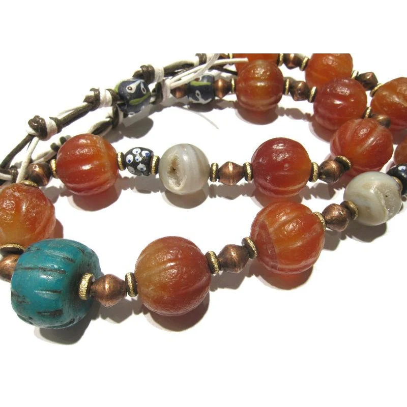 Contemporary Indian Carnelian Heirloom Necklace 4 - Image 4