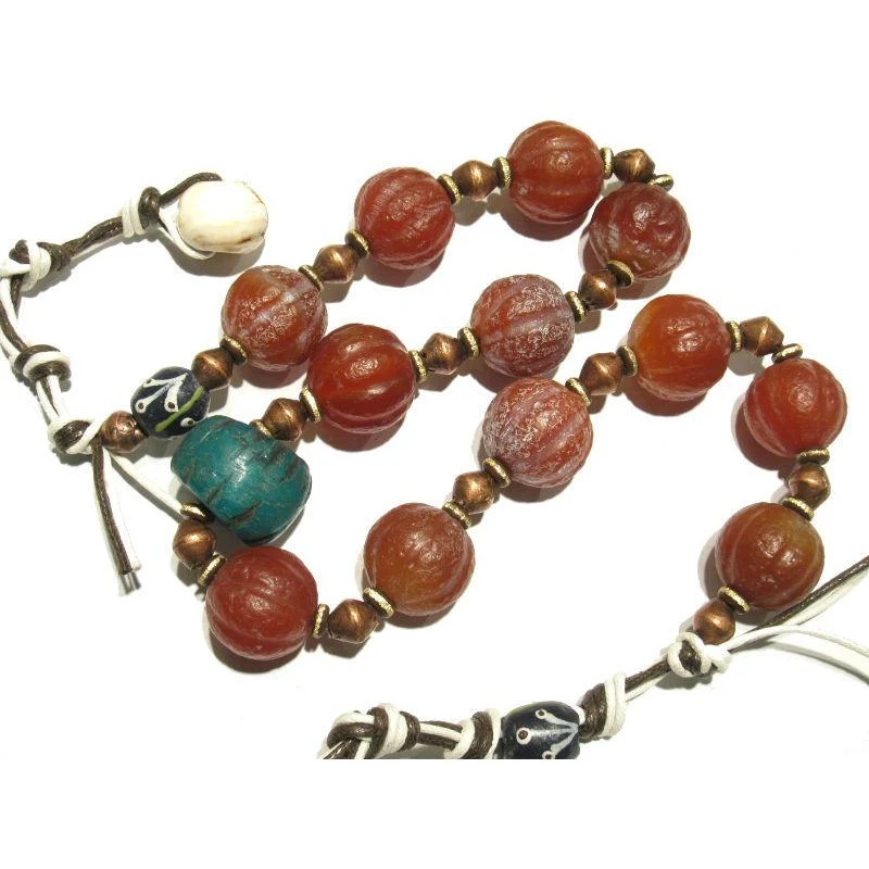 Contemporary Indian Carnelian Heirloom Necklace 5 - Image 3