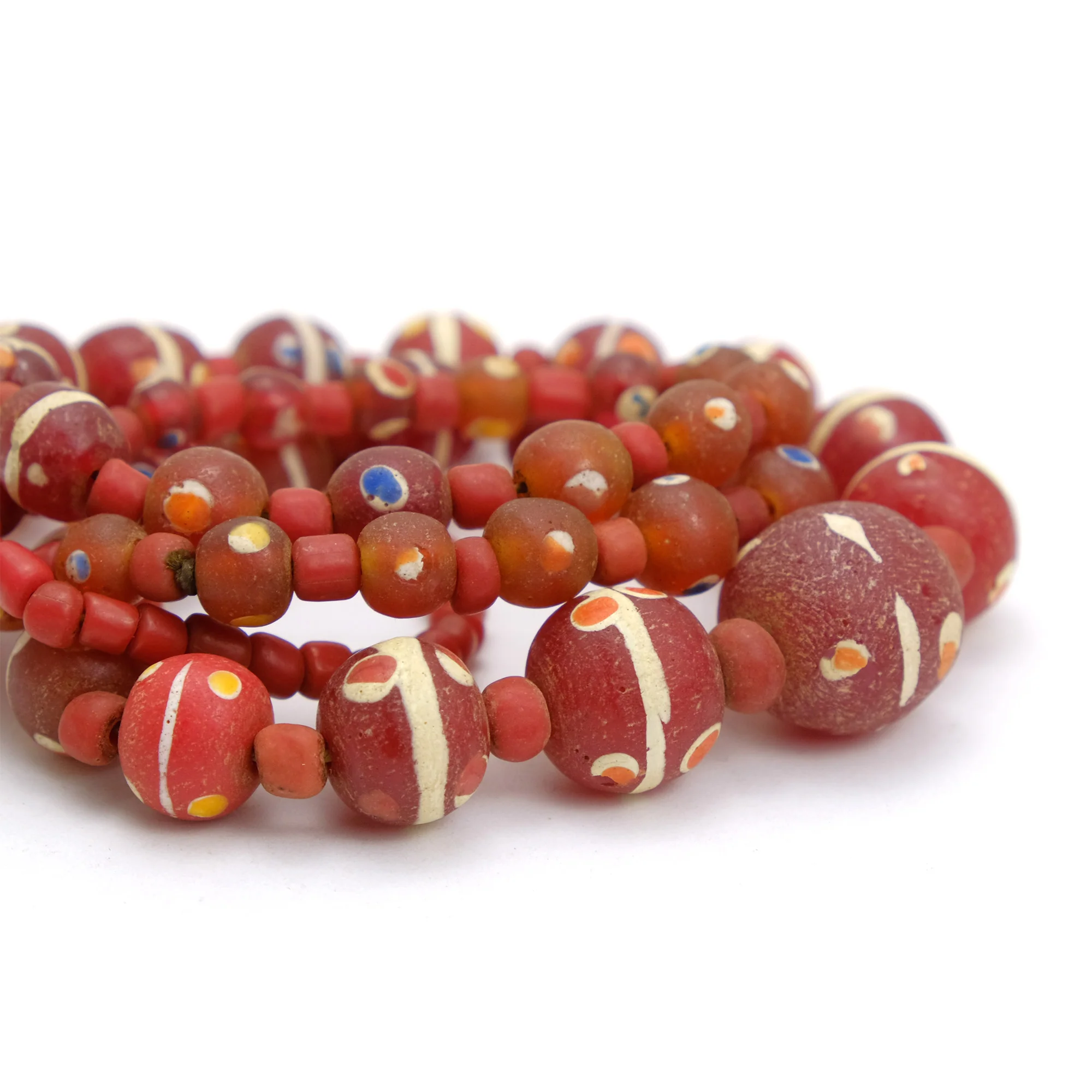 Contemporary Java Glass Roman Eye Beads Style Strand / Necklace #2 - Image 2