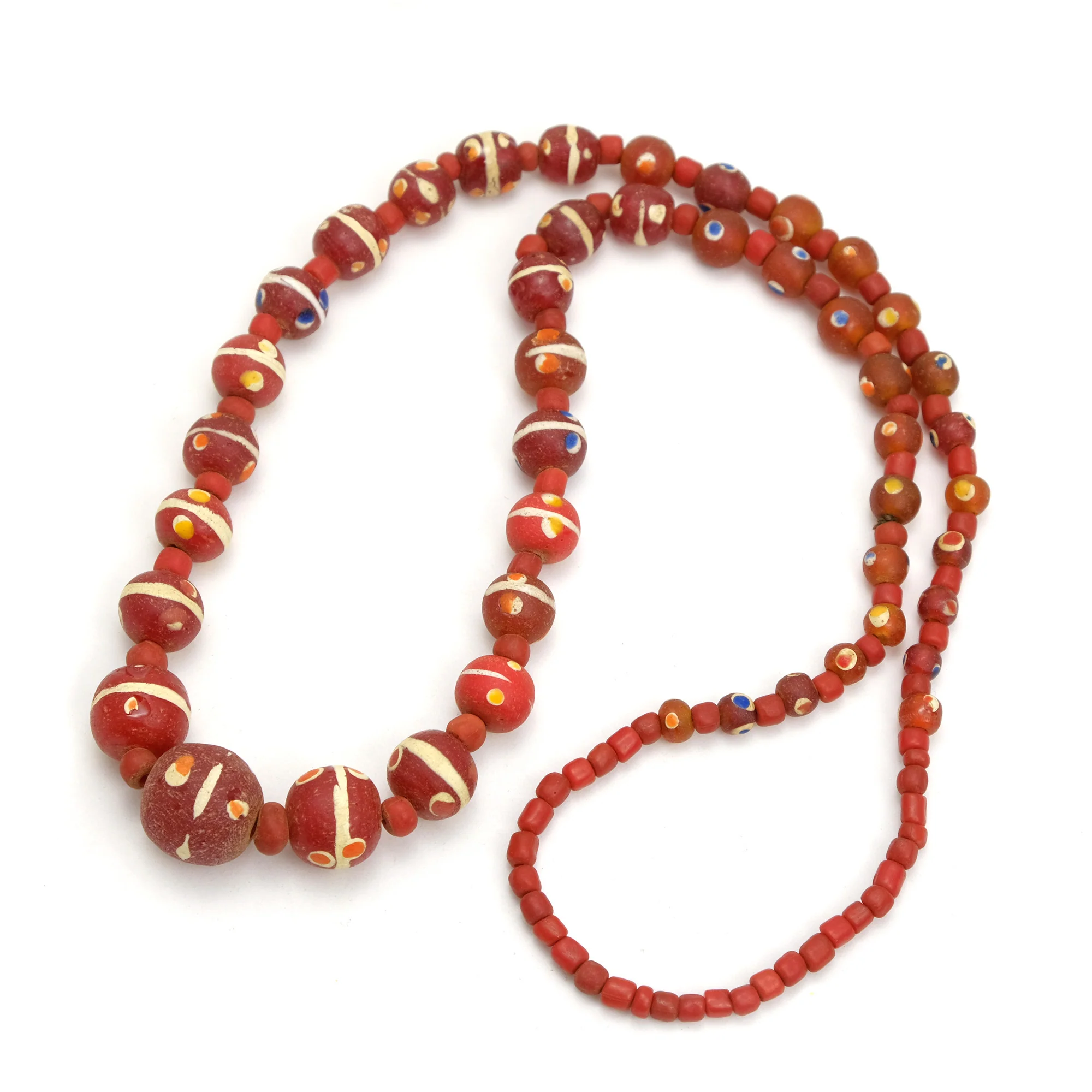 Contemporary Java Glass Roman Eye Beads Style Strand / Necklace #2 - Image 3