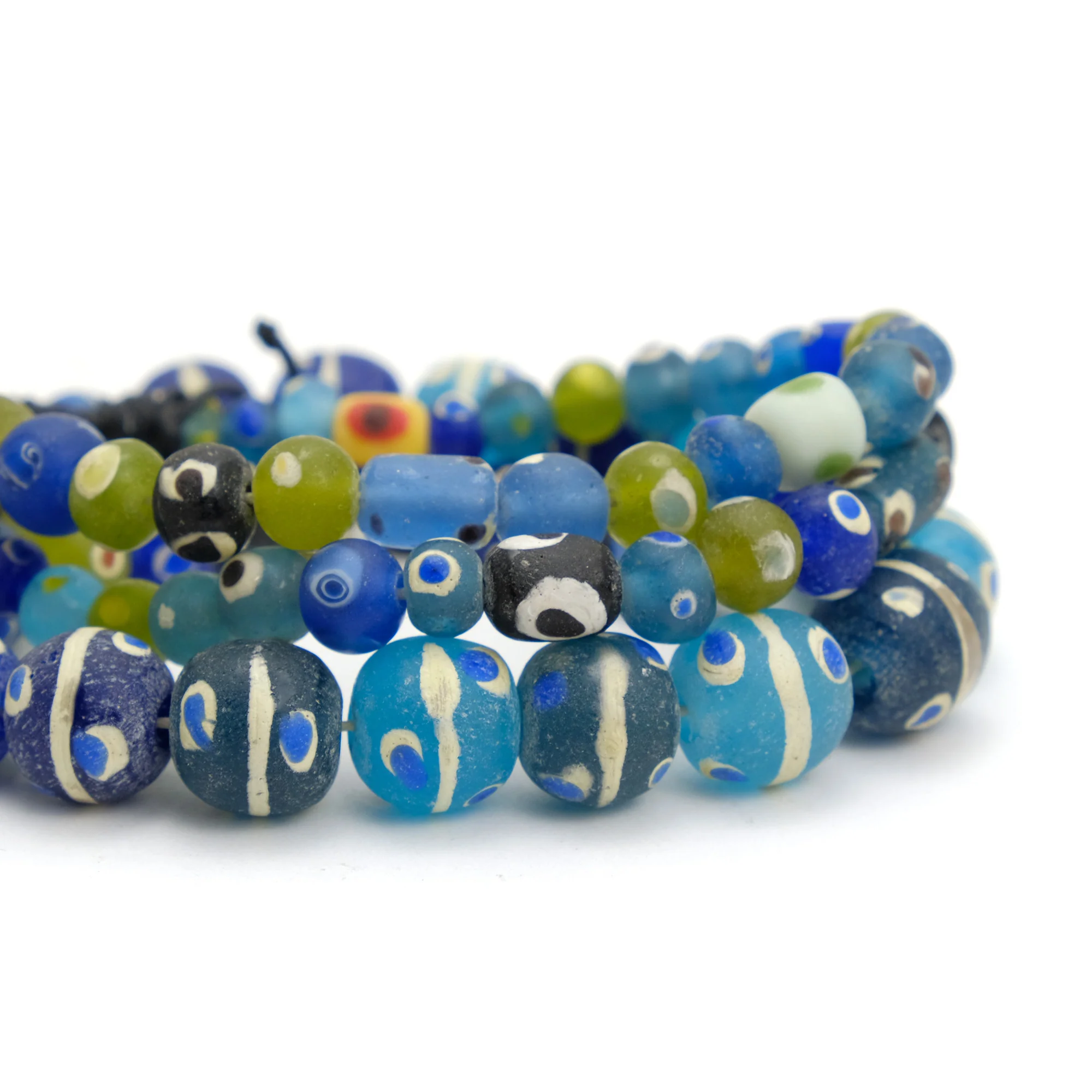 Contemporary Java Glass Roman Eye Beads Style Strand / Necklace #3 - Image 2