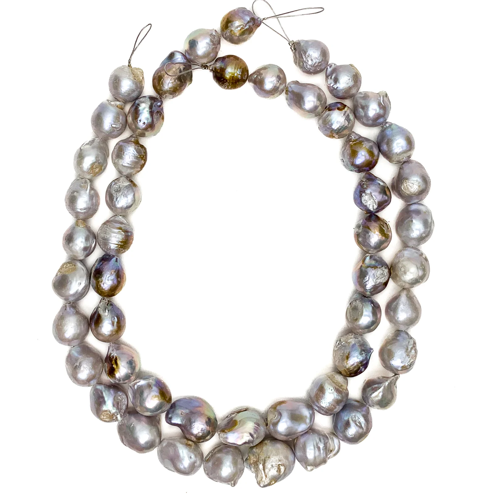 Copper Large Teardrop Freshwater Pearl Bead Strand - Image 3