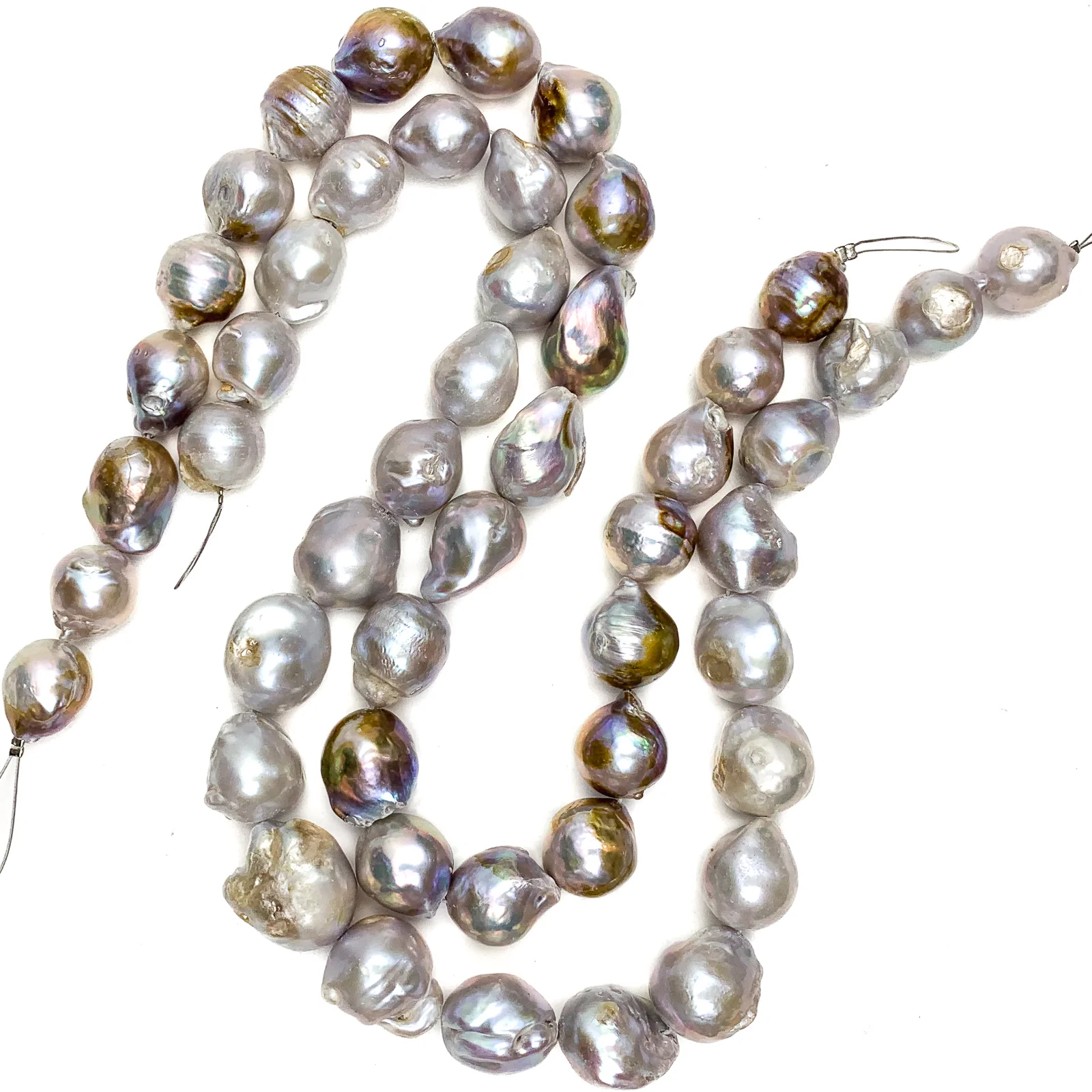 Copper Large Teardrop Freshwater Pearl Bead Strand - Image 4