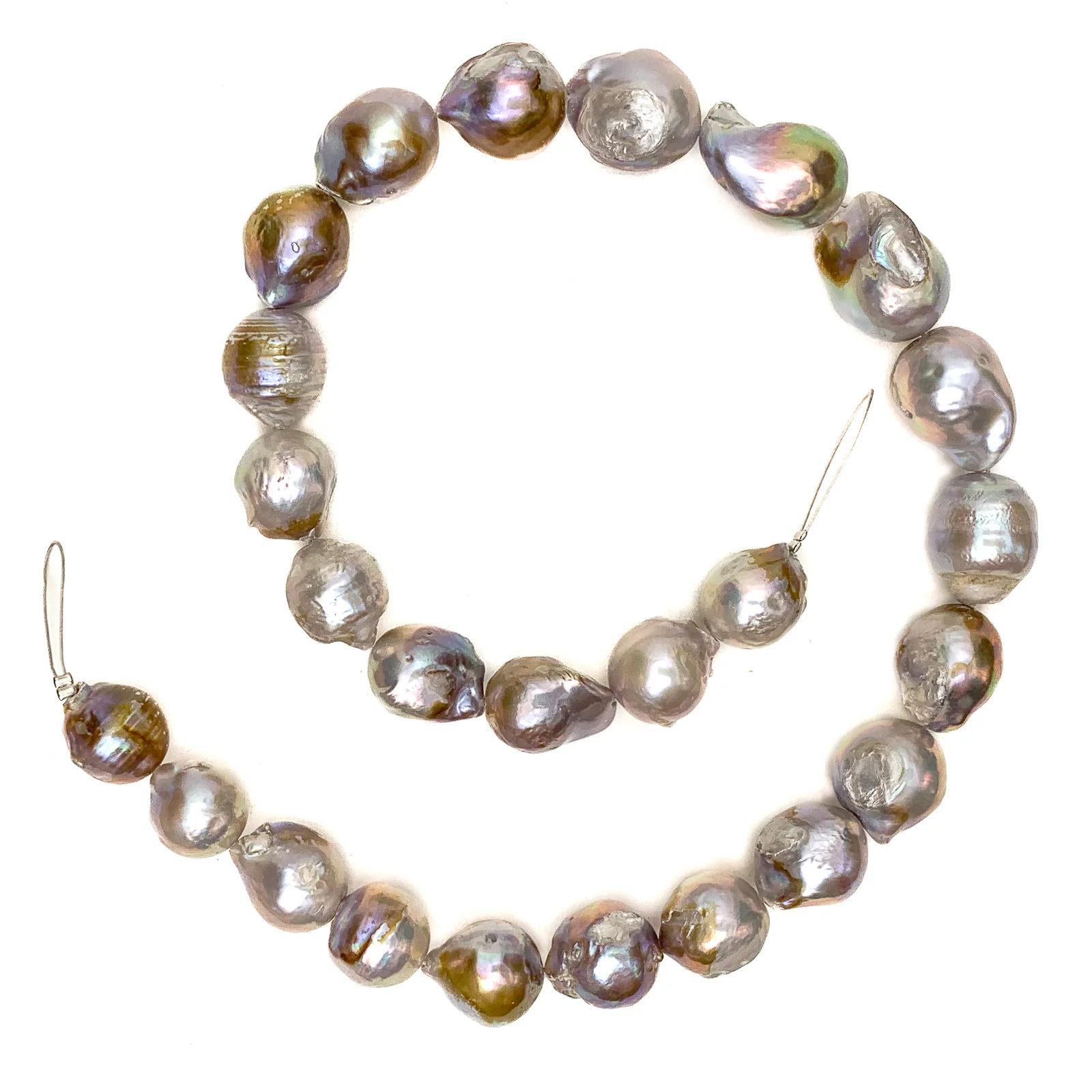 Copper Large Teardrop Freshwater Pearl Bead Strand - Image 6