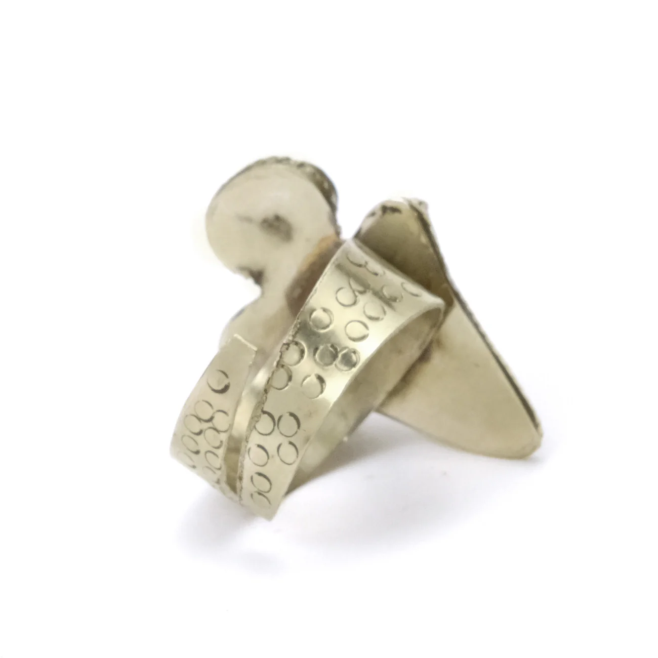 Shark Tooth Ring with Turquoise Cabochon - Image 4