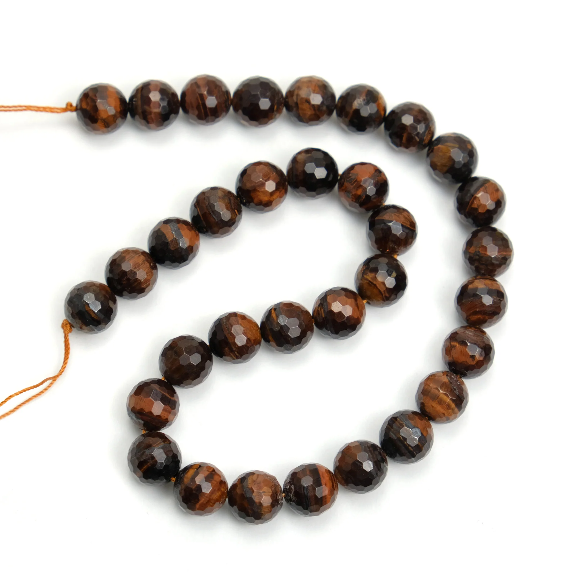 Red Tiger's Eye 12mm Faceted Rounds - Image 3