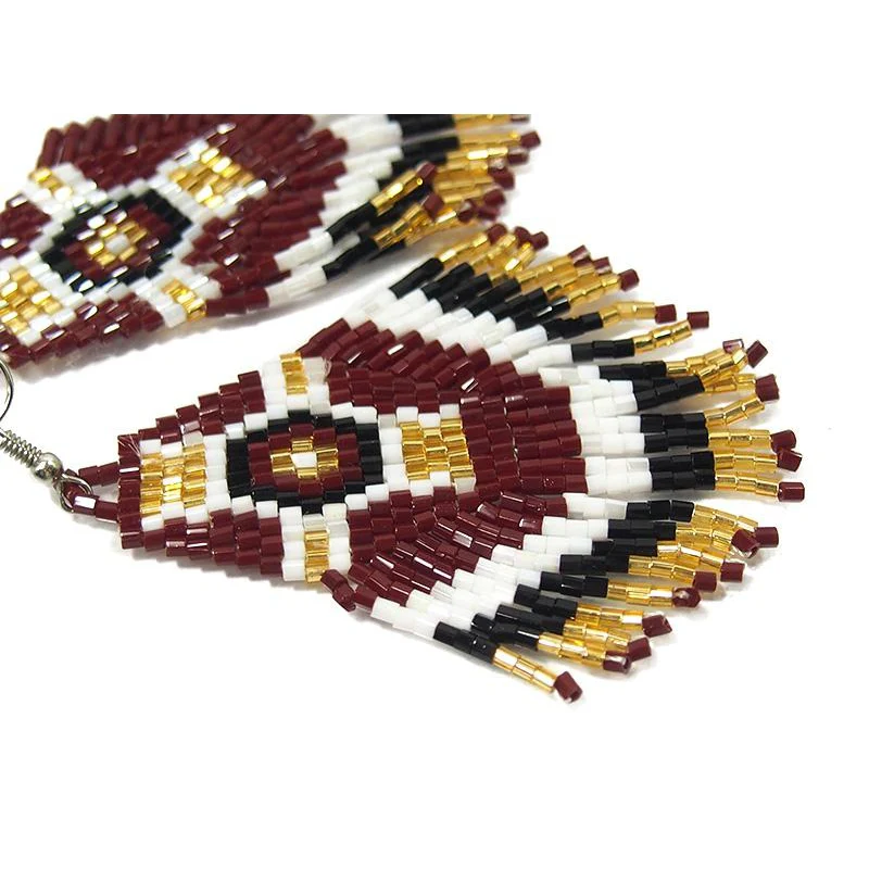 Seed Bead Fancy Earrings, B - Image 2