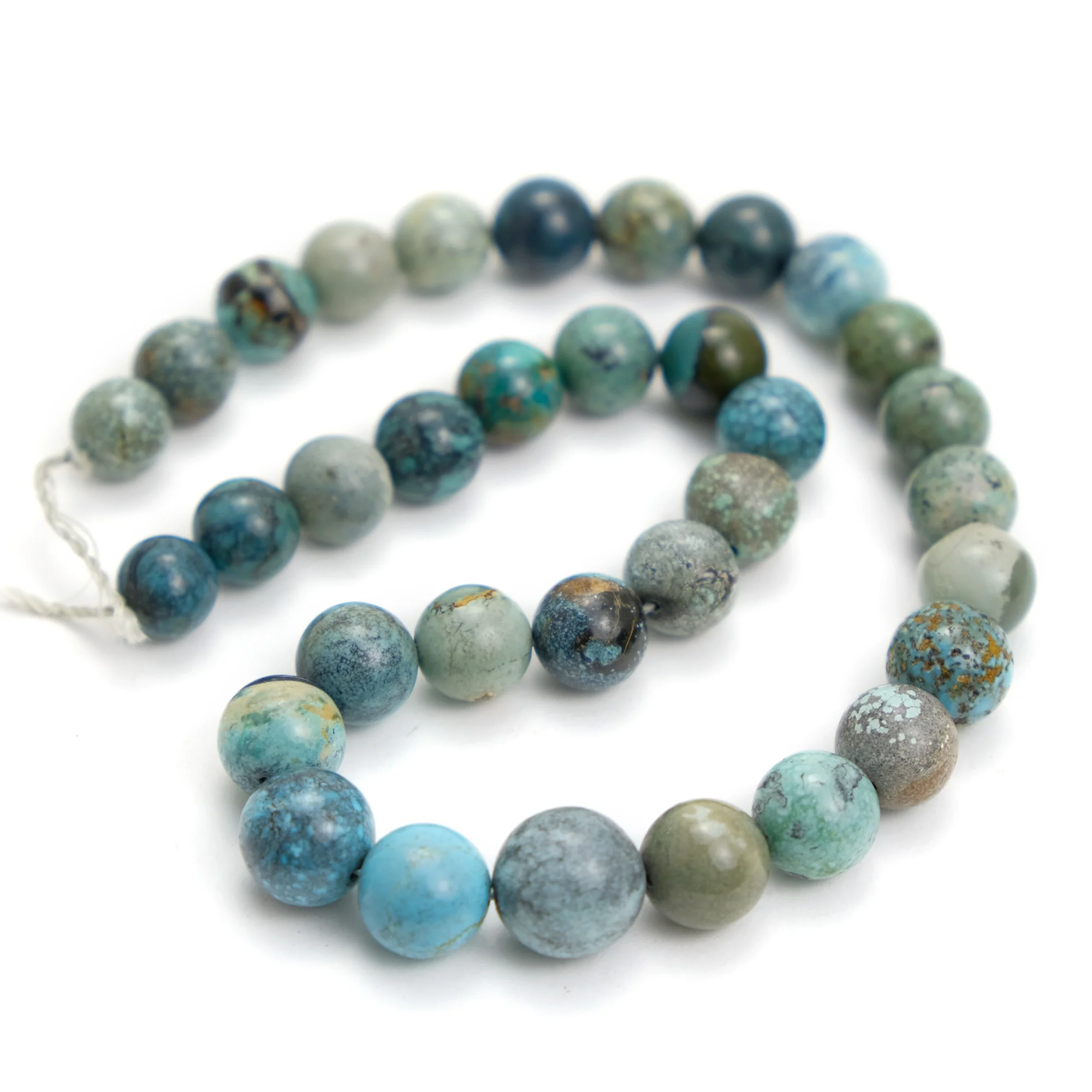 Tibetan Turquoise 11-14mm Strand #2 - Image 2