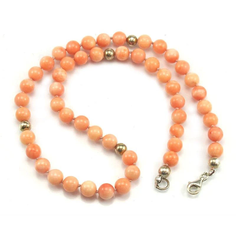 Coral Necklace with Sterling Silver Trigger Clasp - Image 2