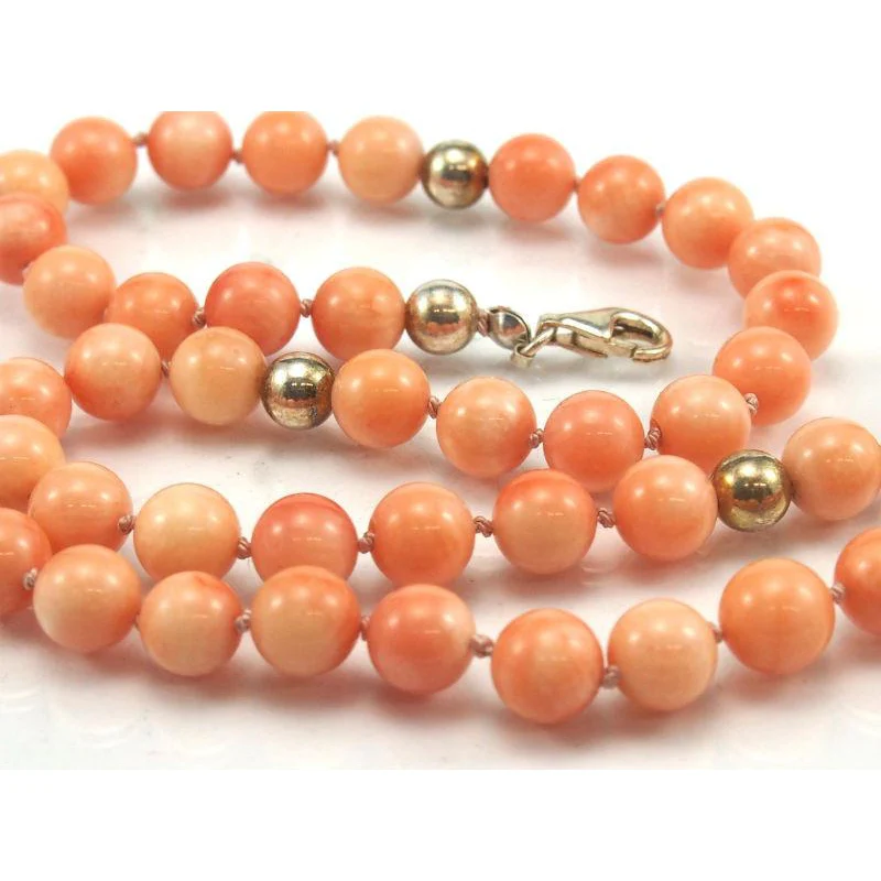 Coral Necklace with Sterling Silver Trigger Clasp - Image 3