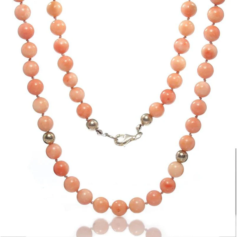 Coral Necklace with Sterling Silver Trigger Clasp - Image 4