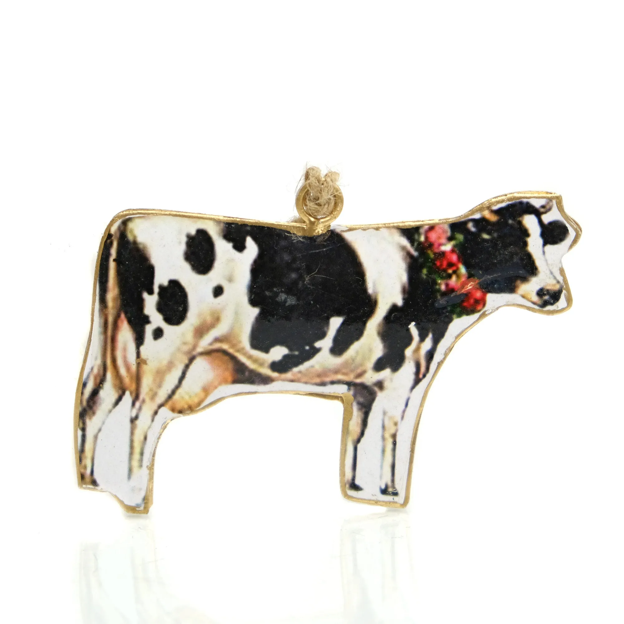 Cow with Wreath Ornament - Image 2