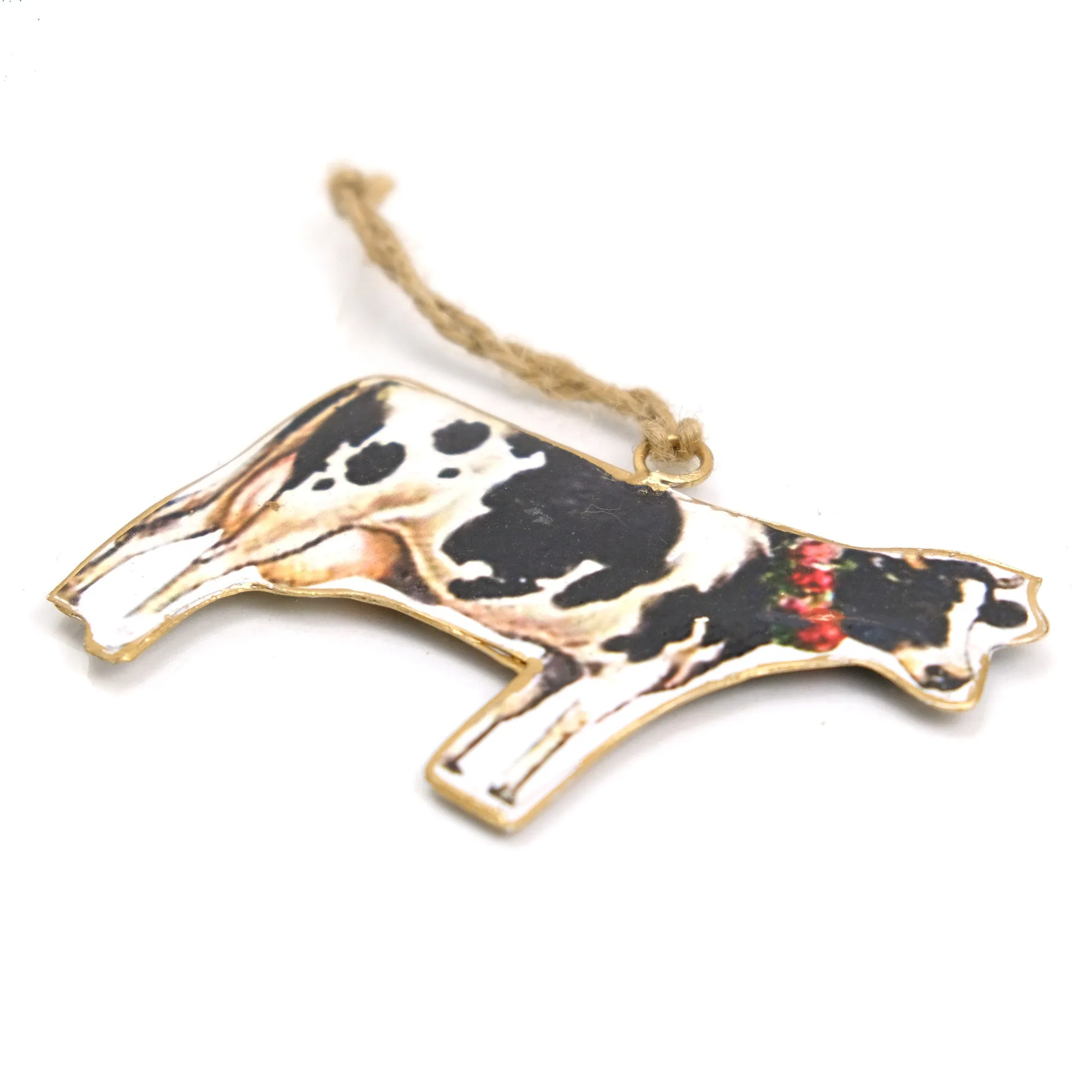 Cow with Wreath Ornament - Image 3