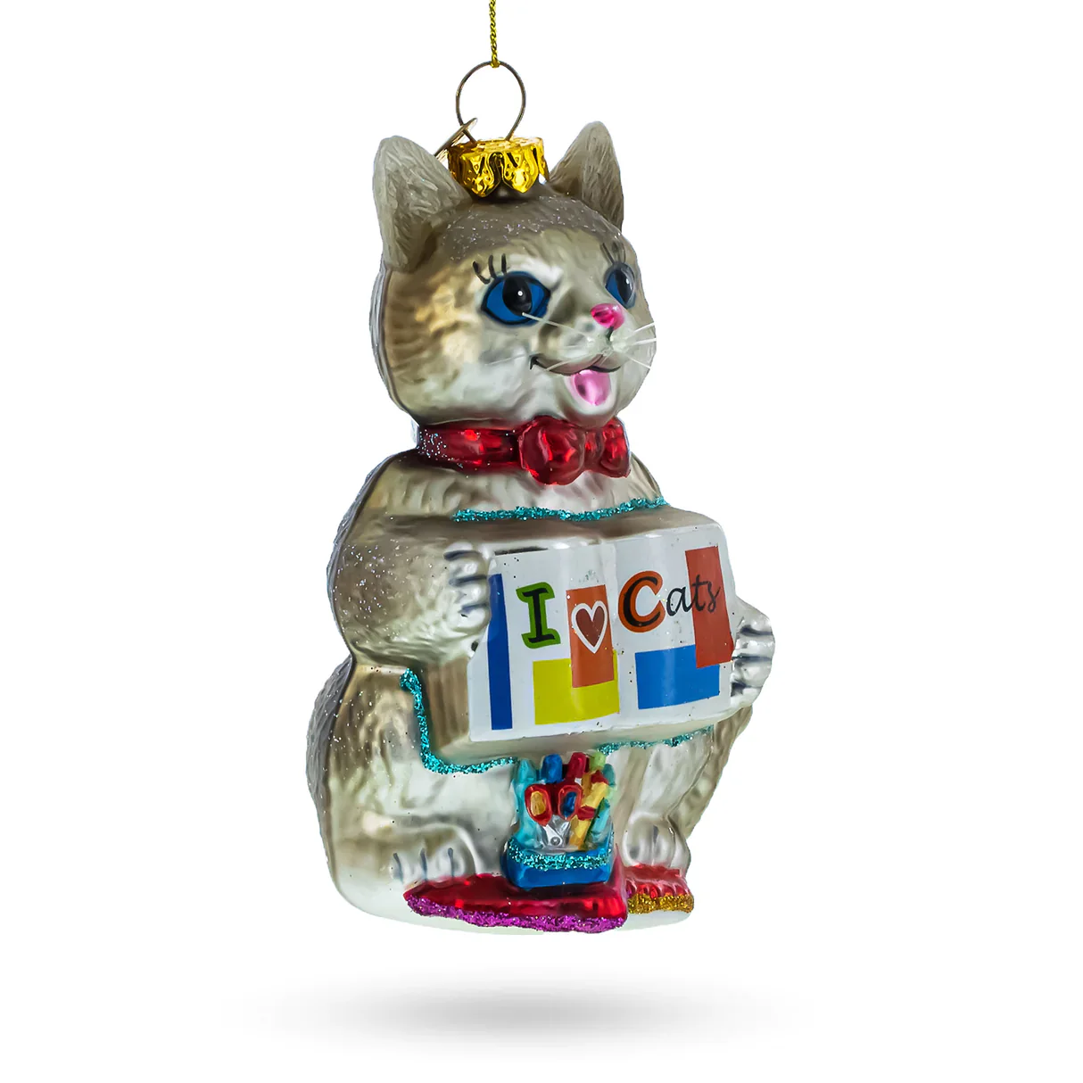 Creative Kitty with Crayons Ornament PS - Image 2