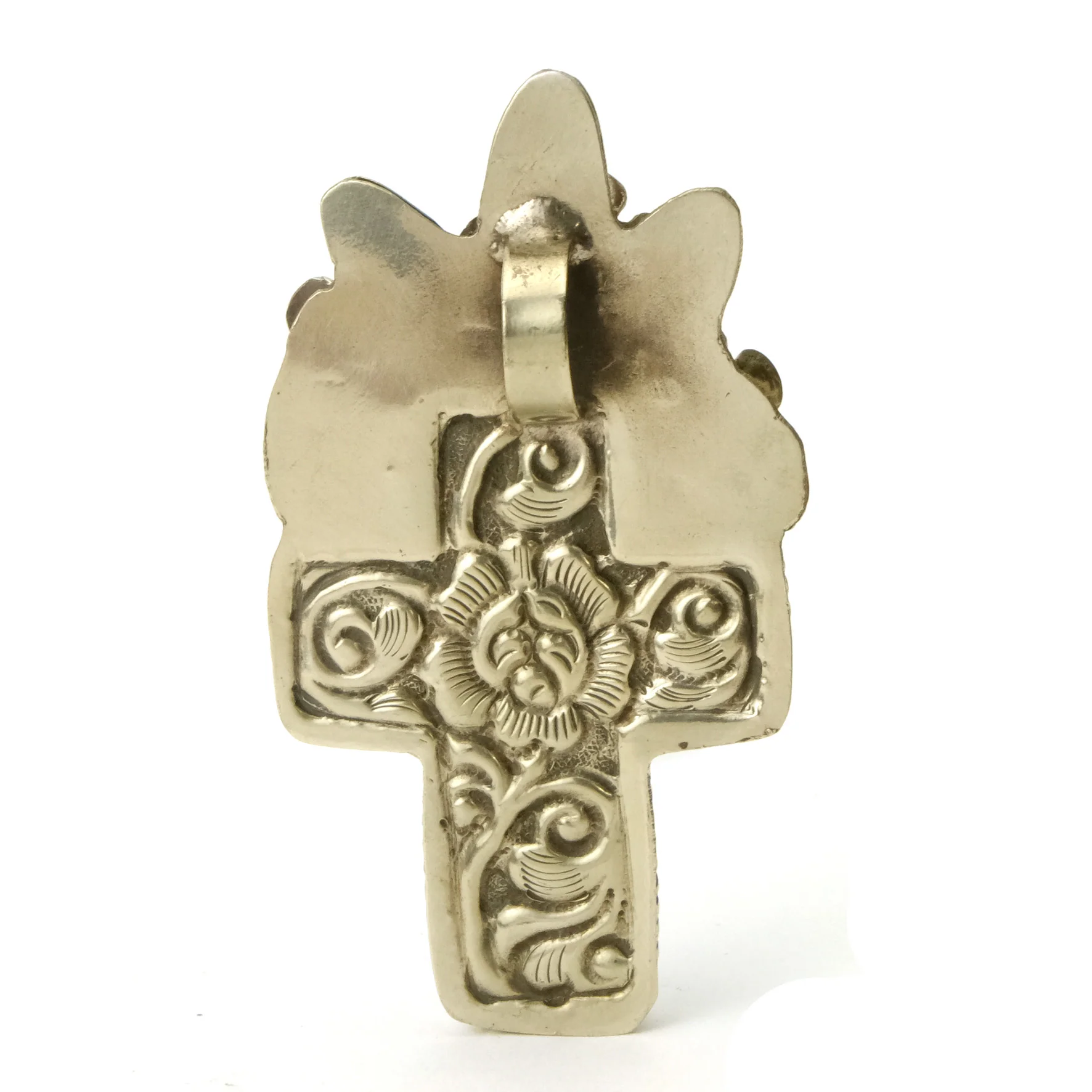 Cross Mexican Style with Rainbow Abalone Shell Inset # 56 - Image 3