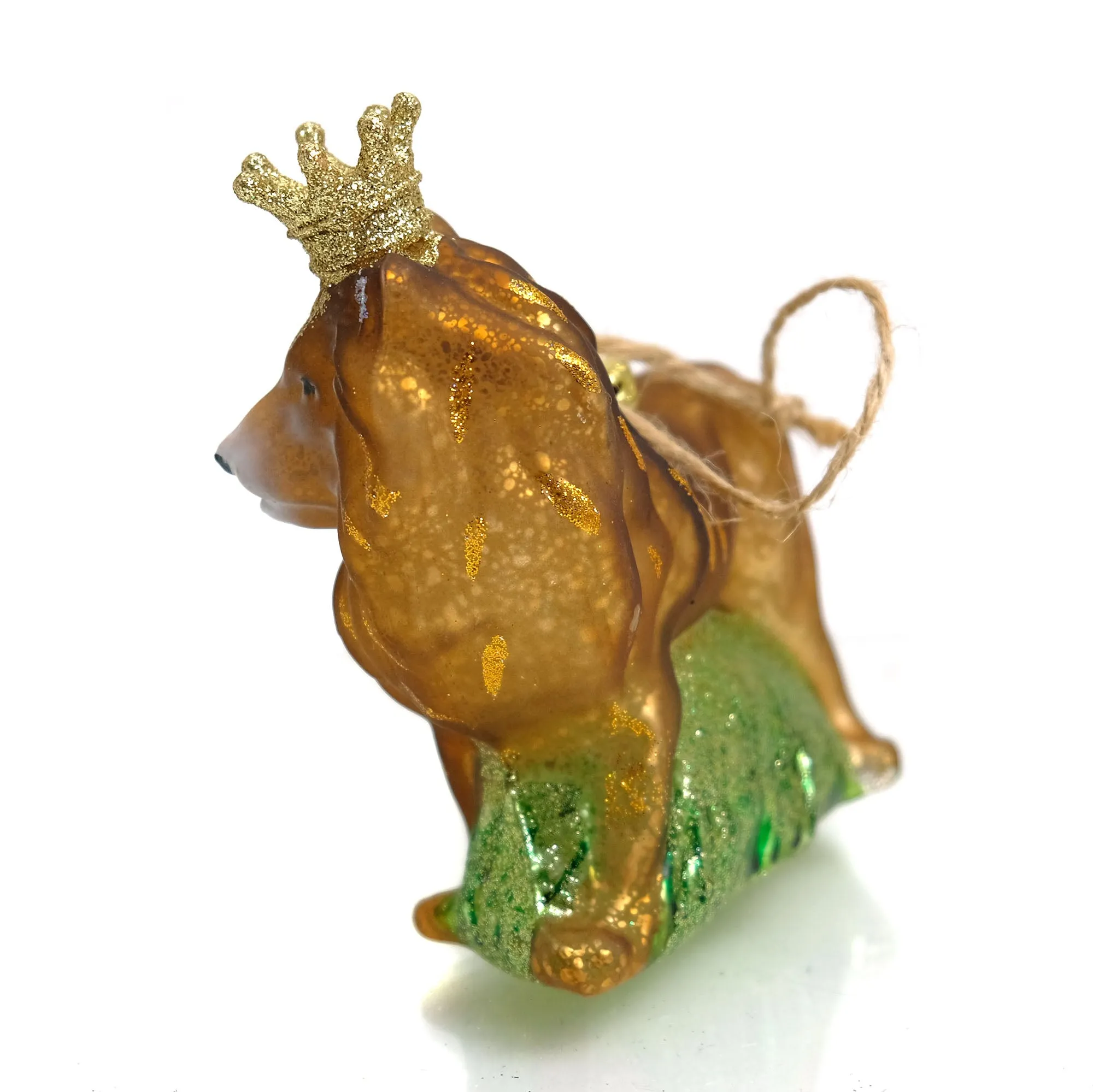 Crowned Lion Glass Ornament - Image 2