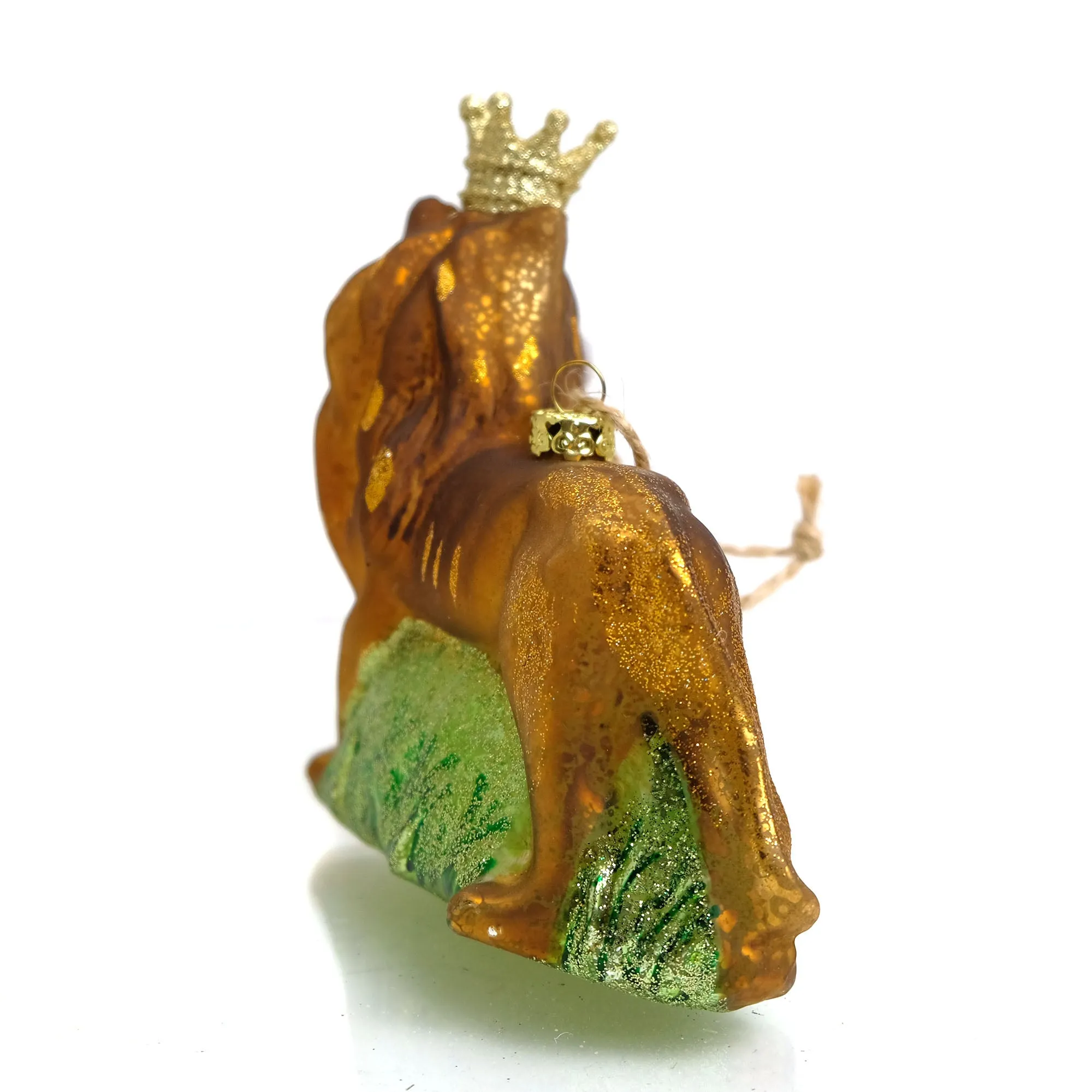 Crowned Lion Glass Ornament - Image 3
