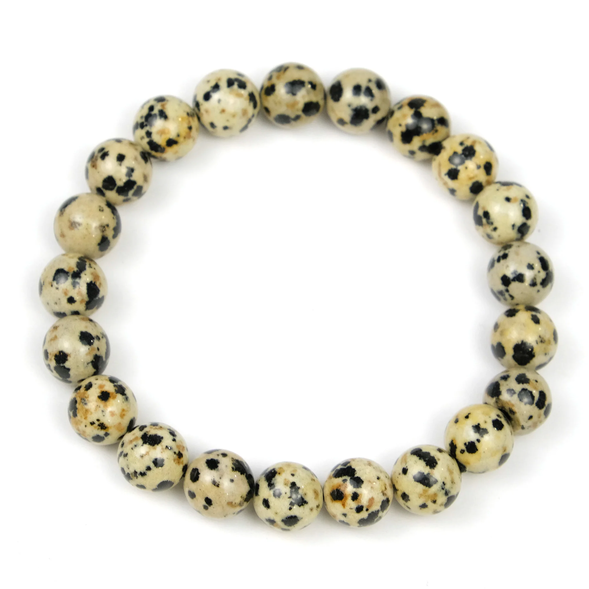 Dalmatian Jasper 10mm Rounds Stretch Bracelet - Image 3